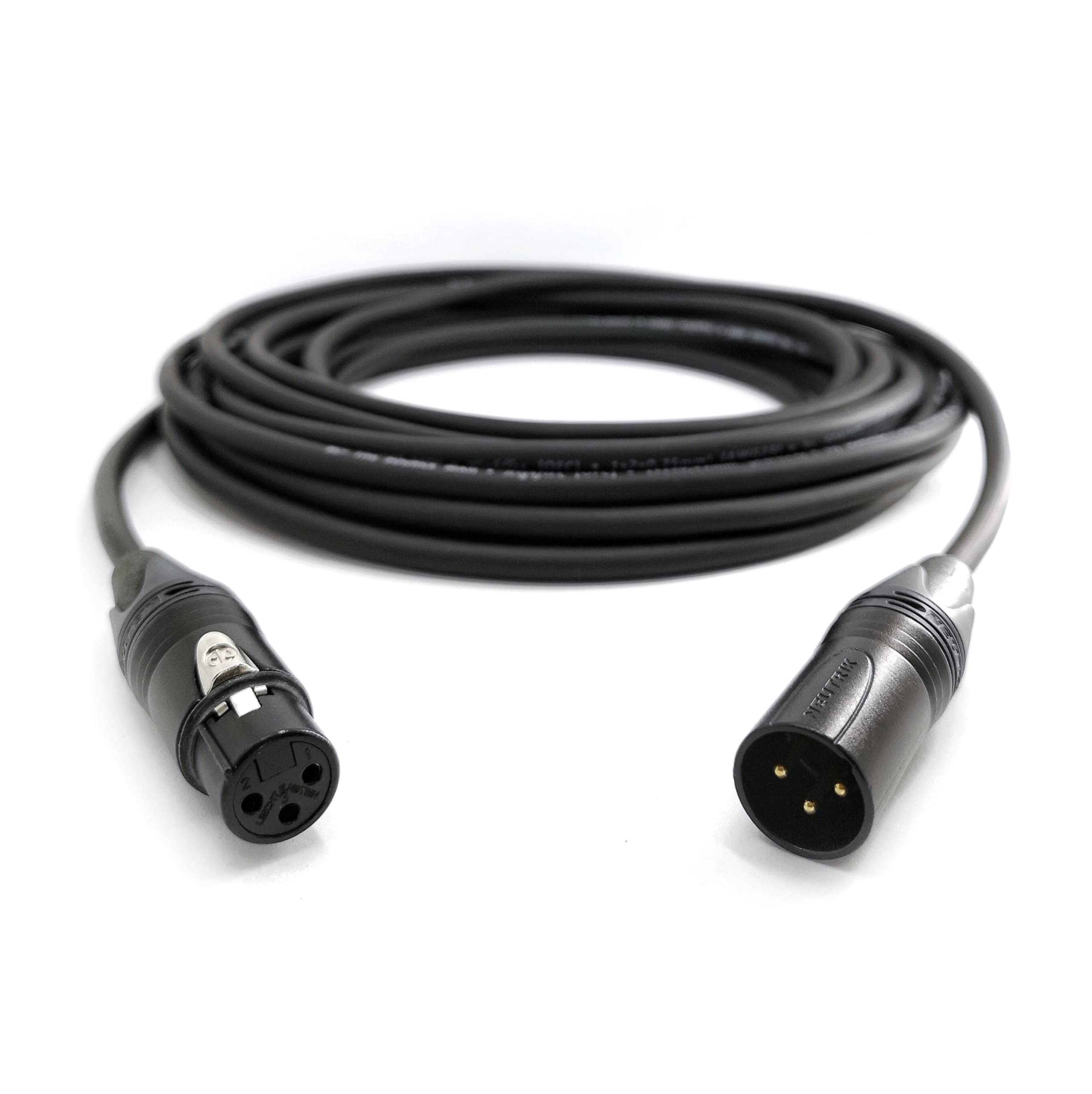 Cavo per microfono XLR a 3 poli altamente flessibile con SC-Source MKII 0,25 mm² NEUTRIK® XX maschio – SC-XLR-SRC-NC3XX-B-4000-SW – 131.23 ft
