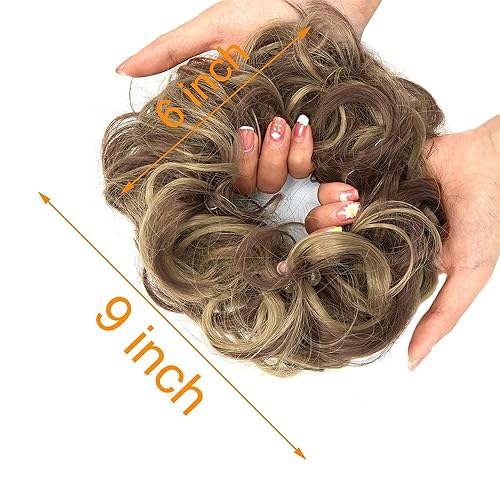 Miniatura 2 de OMGREAT Extensiones de cabello de moño desordenado, rizado, ondulado, recogido, sintético, para coleta, accesorios para el cabello para mujeres y