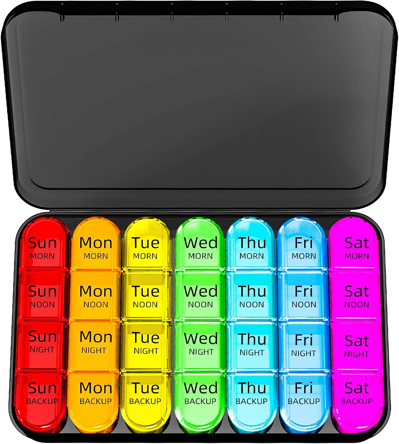 Doruimi Weekly Pill Box Organiser, Small Pill Box 7 Day 4 Times A Day, with 28 Copartments to Hold Plenty of Medication