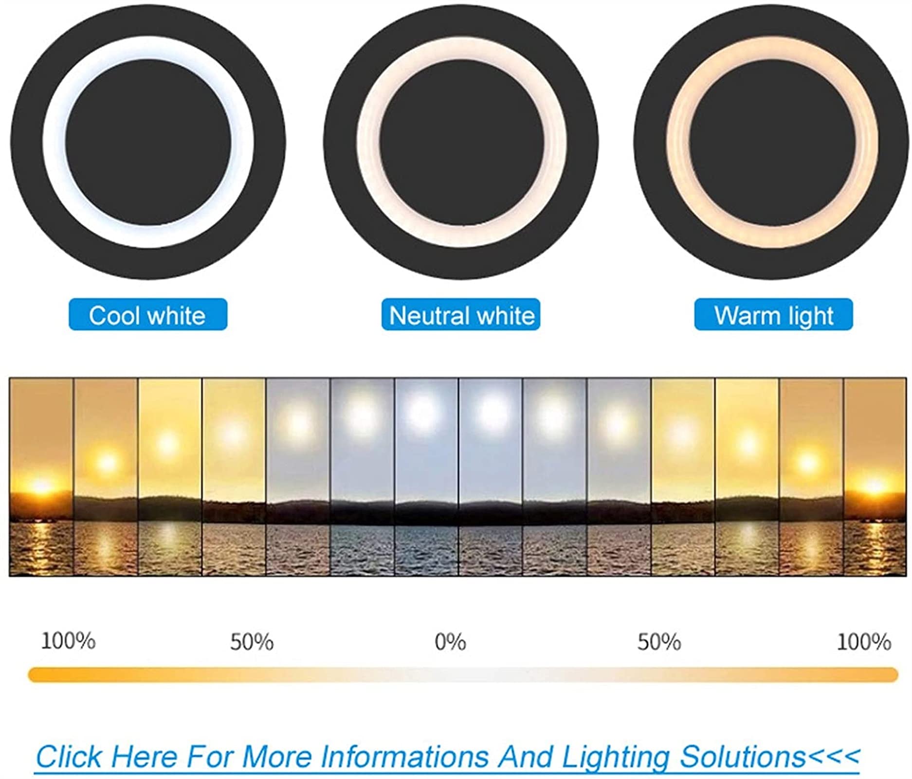 Anello Luminoso per Selfie da 18" con Supporto per treppiede da 74" Anello Luminoso a LED con Anello Porta Telefono Cerchio Luminoso dimmerabile per Streaming Live/Video/Trucco/Fotografia