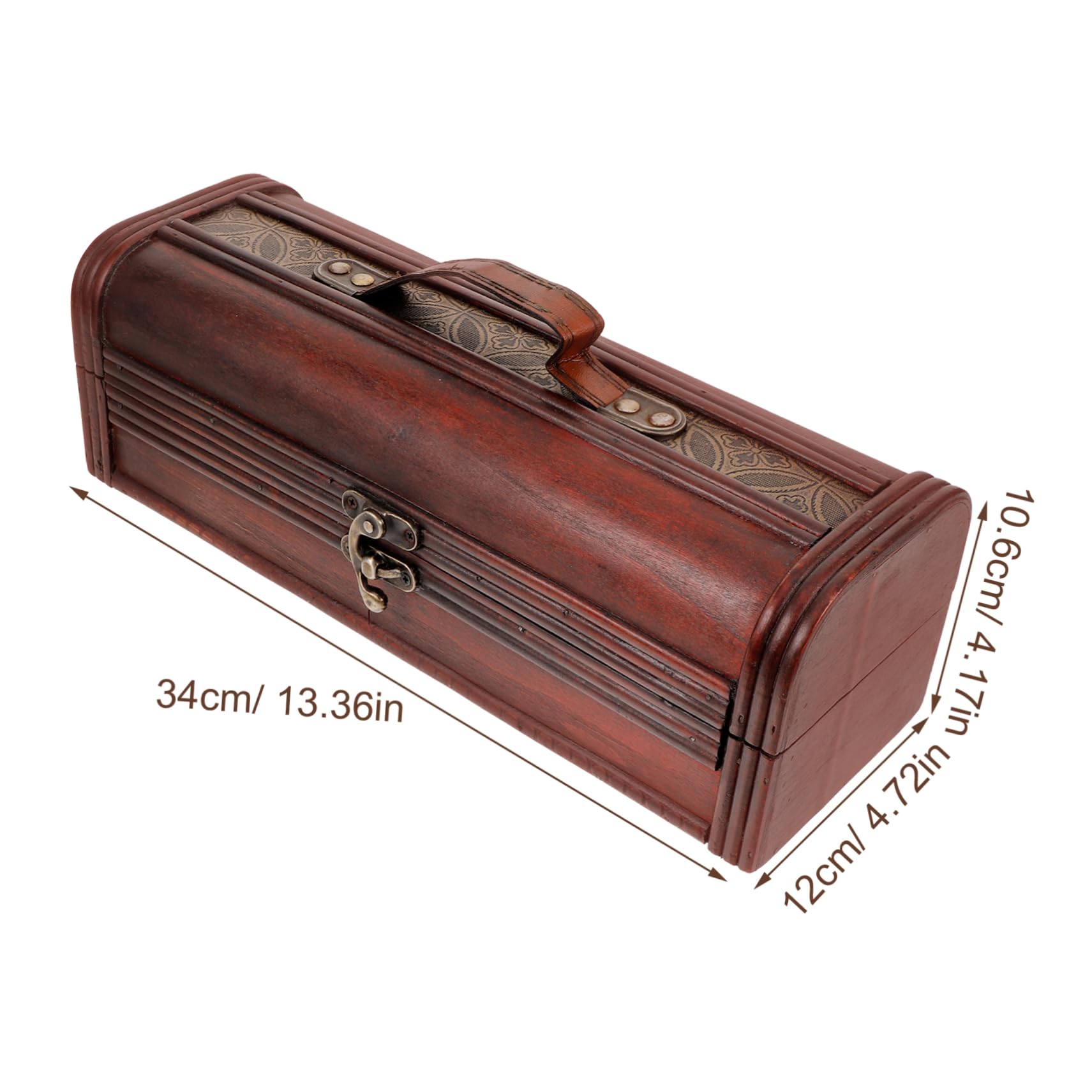 Cassa Vino Retrò in Legno, Confezione Regalo per Bottiglia | Marrone, Cuoio e Ferro, Portatile, per Compleanno e Anniversario, Adatta a Birra e Bottiglia di Vino Rosso