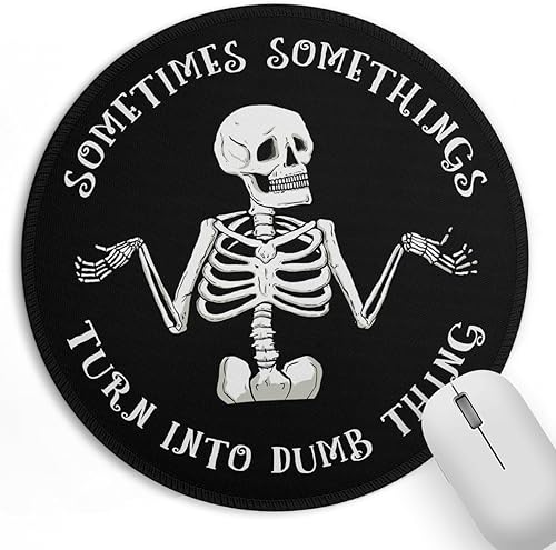 Miniatura 1 de Alfombrilla de mouse redonda, divertida alfombrilla de mouse pequeña con base de goma antideslizante, alfombrilla de mouse con borde cosido para