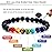 Hamoery Men Women 8mm Lava Rock 7 Chakra Beads Chakra Bracelet Braided Rope Natural Stone Yoga Bracelet Bangle