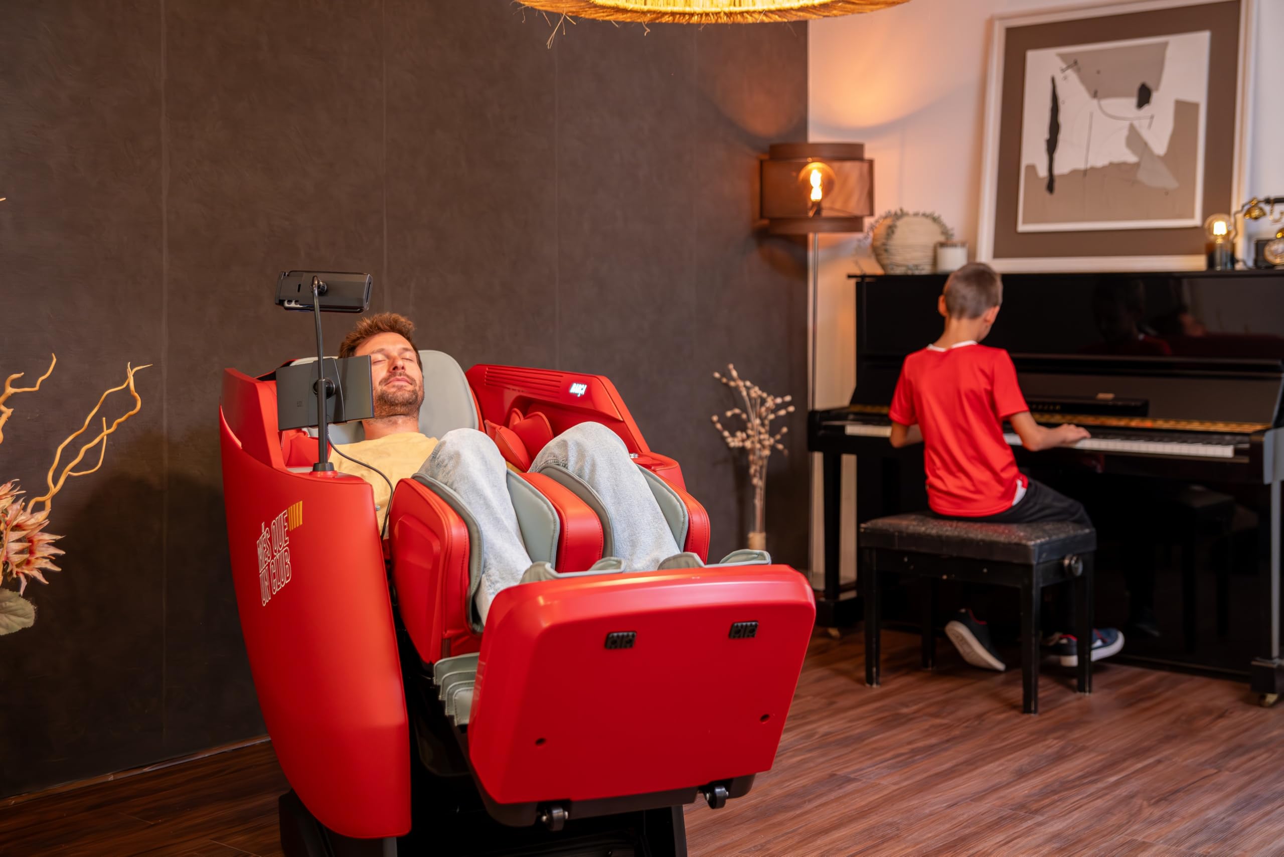 FC BARCELONA® | PRO 4D Sillón Masaje 4D Oficial del FC Barcelona | Masaje 4D Inteligente I Cabezales con recorrido SL Hyperbola I Gravedad Cero I Termoterapia | Reflexología Gua Sha plantar