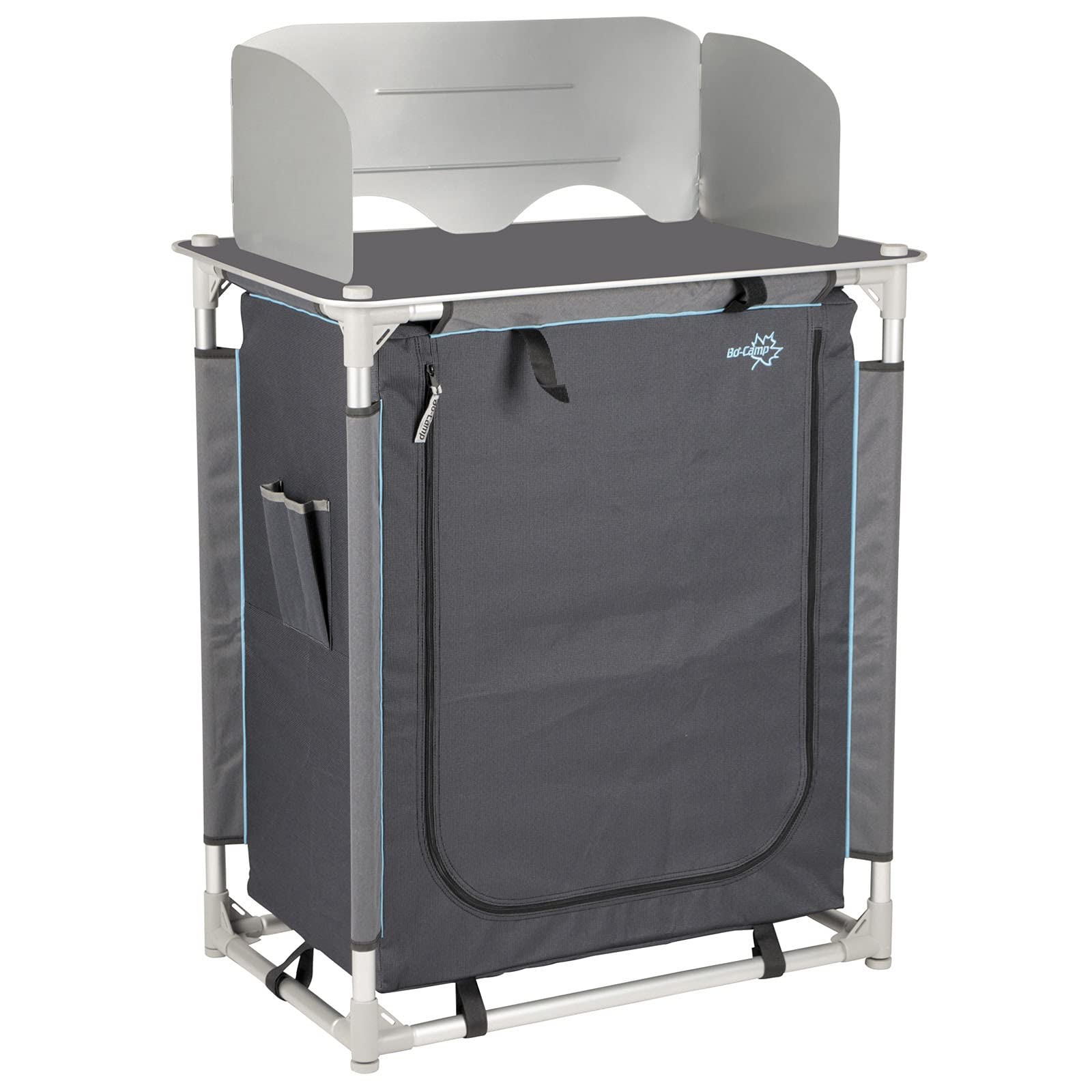 Bo-Camp Moraine składane pudełko na kemping, do kuchni, ochrona przed wiatrem, aluminium