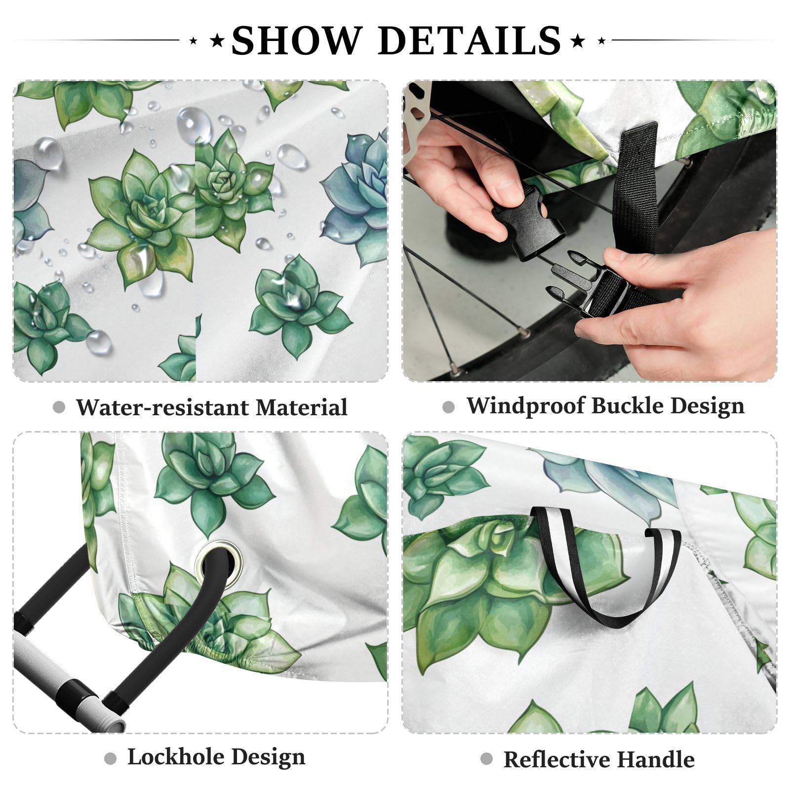 Housse de vélo d'extérieur imperméable pour vélo de route et vélo de route - Vert tropical