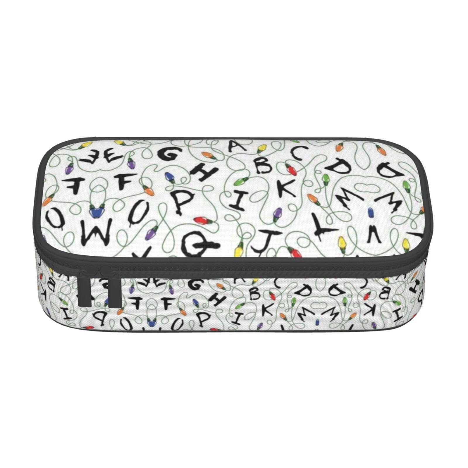 Faduni Stripe and Light Large Capacity Pencil Case Pouch Holder Pen Case School Supplies Gift for Middle High School Students Girl Boy Adult Teen