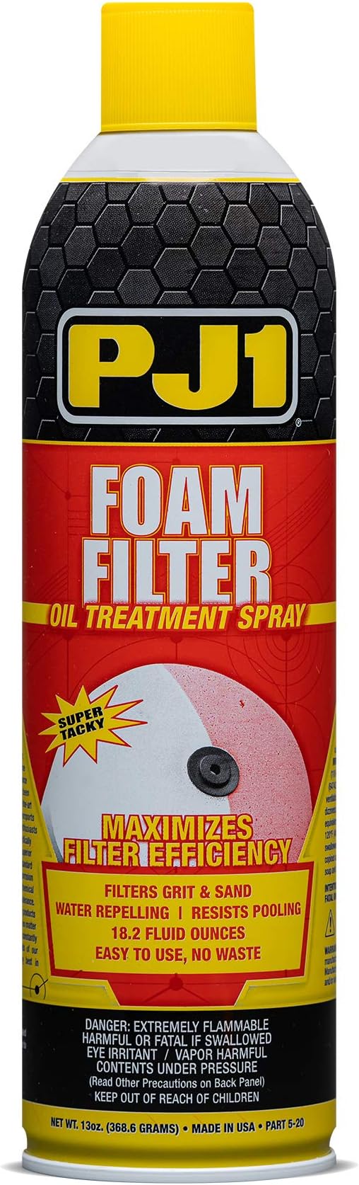 PJ1 520 Foam Air Filter Oil 13 Ounce, Red Automotive
