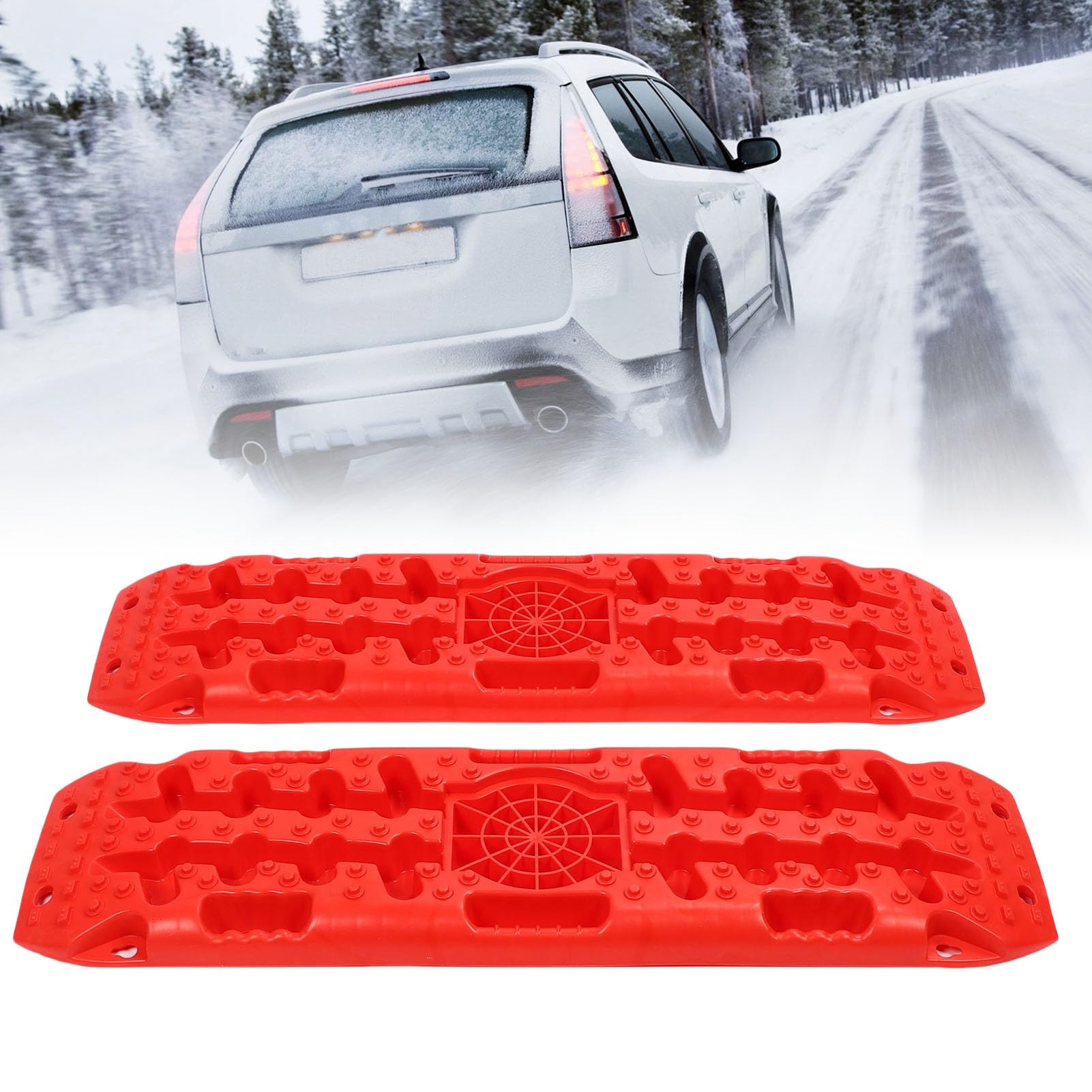 Deski Trakcyjne do Jazdy Terenowej Pogoda Auto Traction Mat Deski Trakcyjne do Jazdy Terenowej na Błoto, Piasek i śnieg Pomoc w Oponach HDPE Przyczepność Odzyskiwania Pojazdów St Opona Desek
