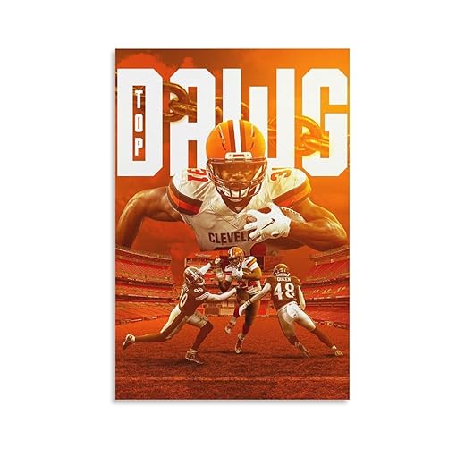 Nick Chubb Poster Canvas Poster Unframe: 12x18inch(30x45cm)