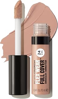 Revlon ColorStay Flex Wear, Full Cover Non-Creasing Concealer, Infused with Hyaluronic Acid & Vitamin E, Flexible Longwear, 055 Latte, 0.34 Fl Oz