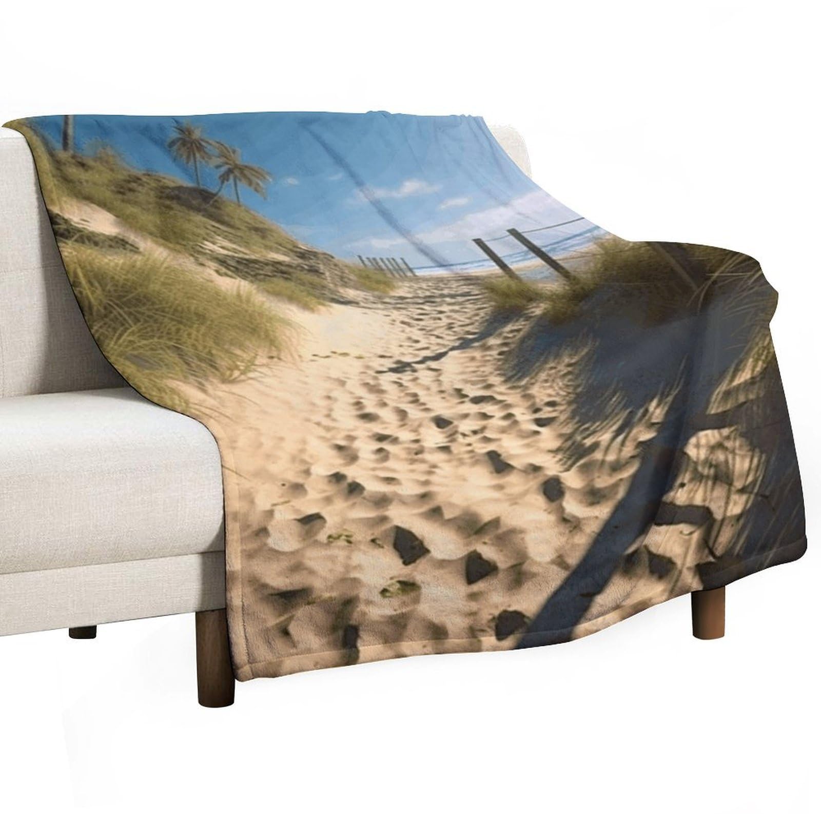 Couverture flanelle plage anti-poids jeté de canapé chaud et facile à laver