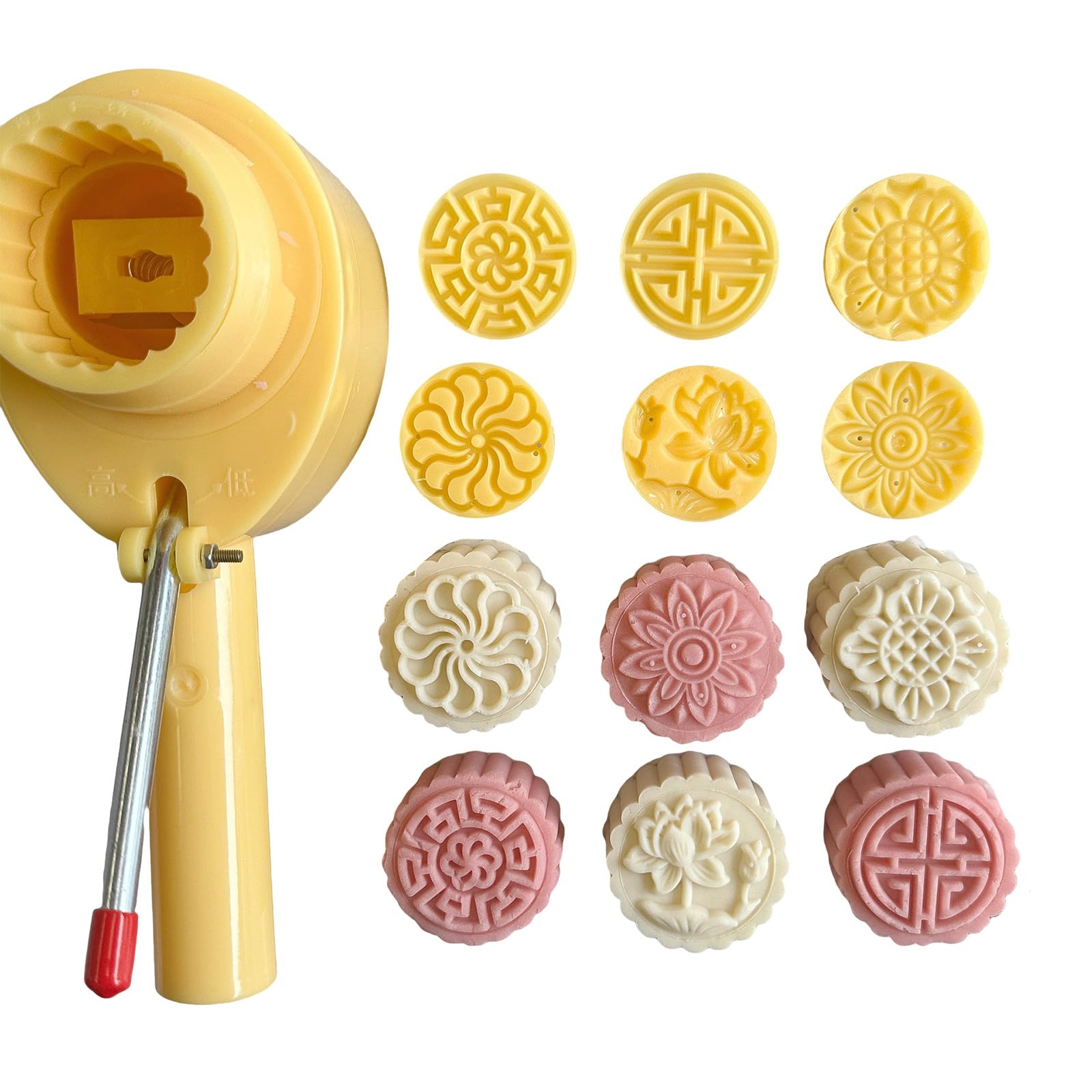Hand Pressure Dessert Mold Flower Pattern Cookie Stamps Dessert Maker MidAutumn Festival Cookie Pastries Tool