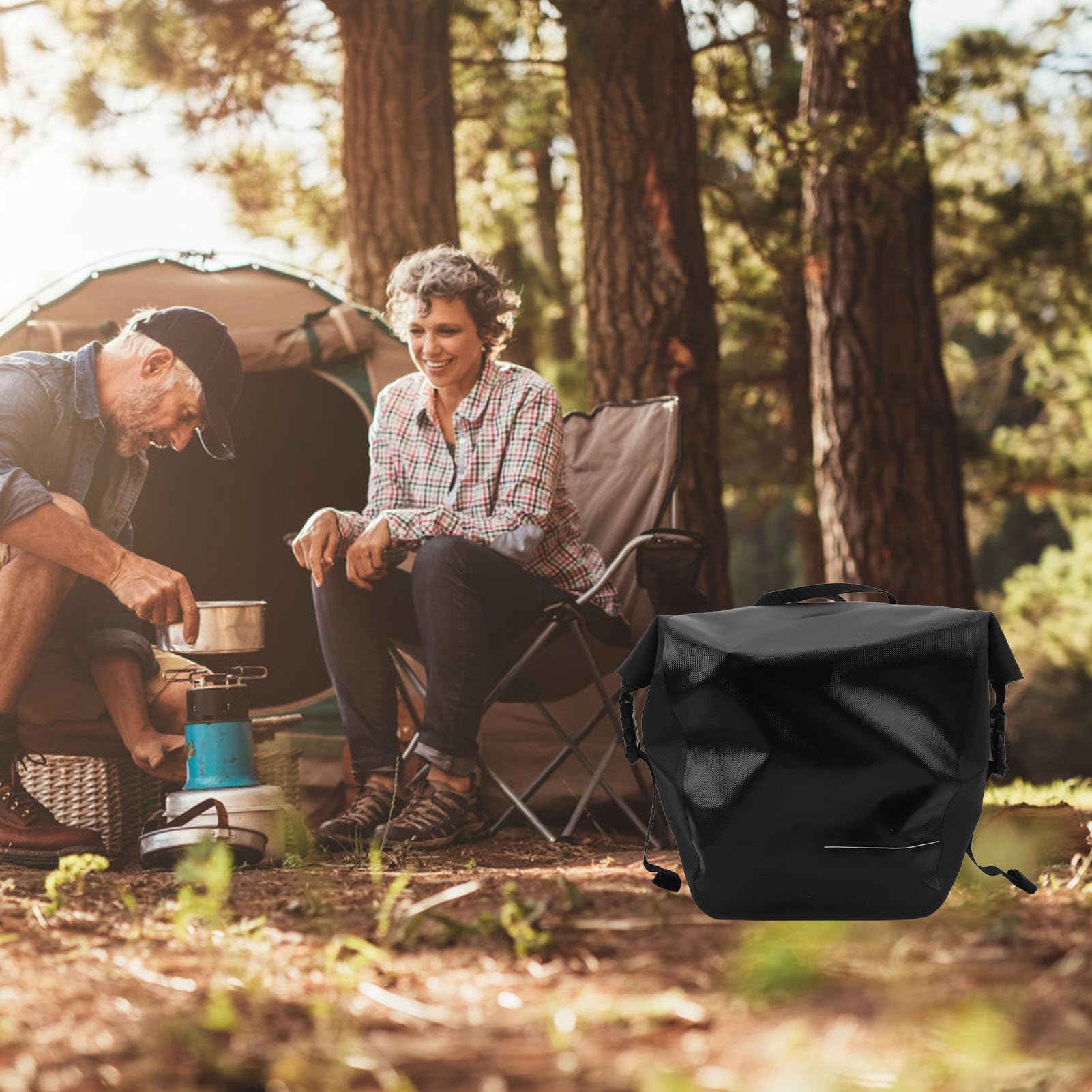 Torba na tylny bagażnik rowerowy, 18 l, 840D, nylon, do kolarstwa szosowego, górskiego, do dojazdów do pracy, podróży, TPU, odblaskowa torba do przechowywania bagażnika