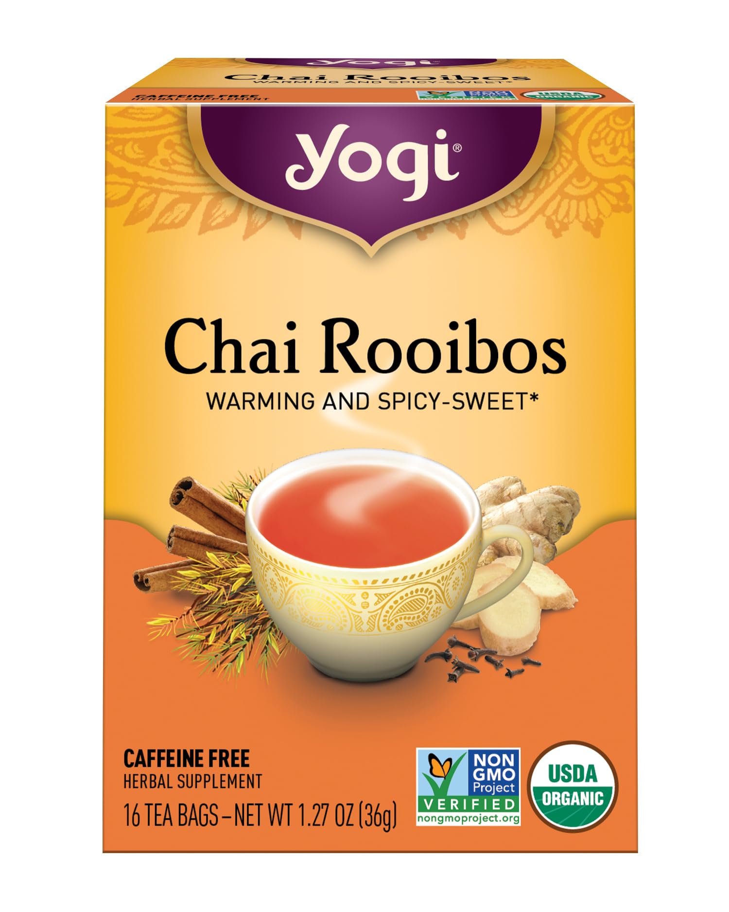 Yogi Herbal Teas, Chai Rooibos 16ea