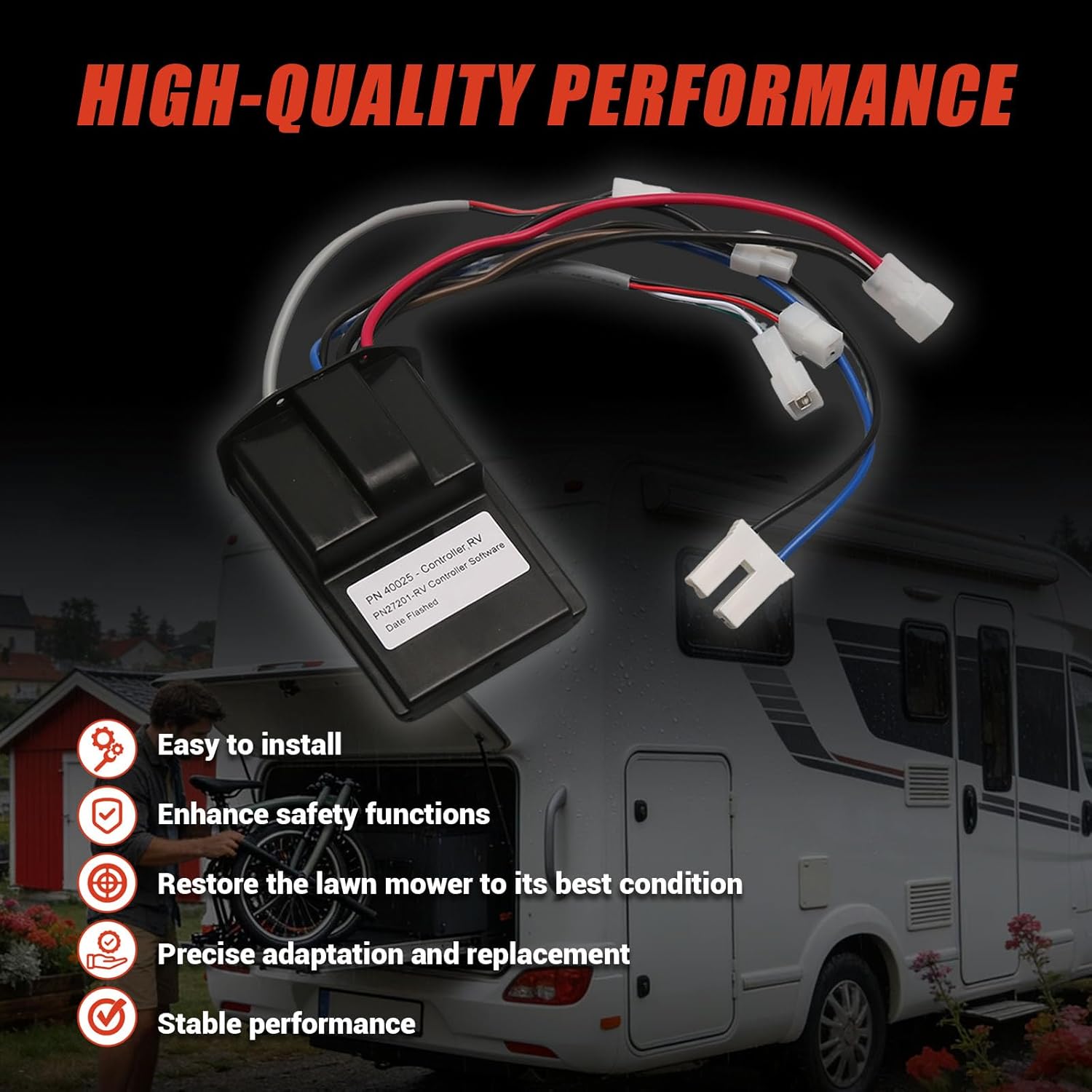 66FIT 36398 RV Toilet Automatic Flush Controller Replacement Compatible with Thetford Tecma Silence Plus Permanent Toilets Fit for Tecma Automatic Flush System