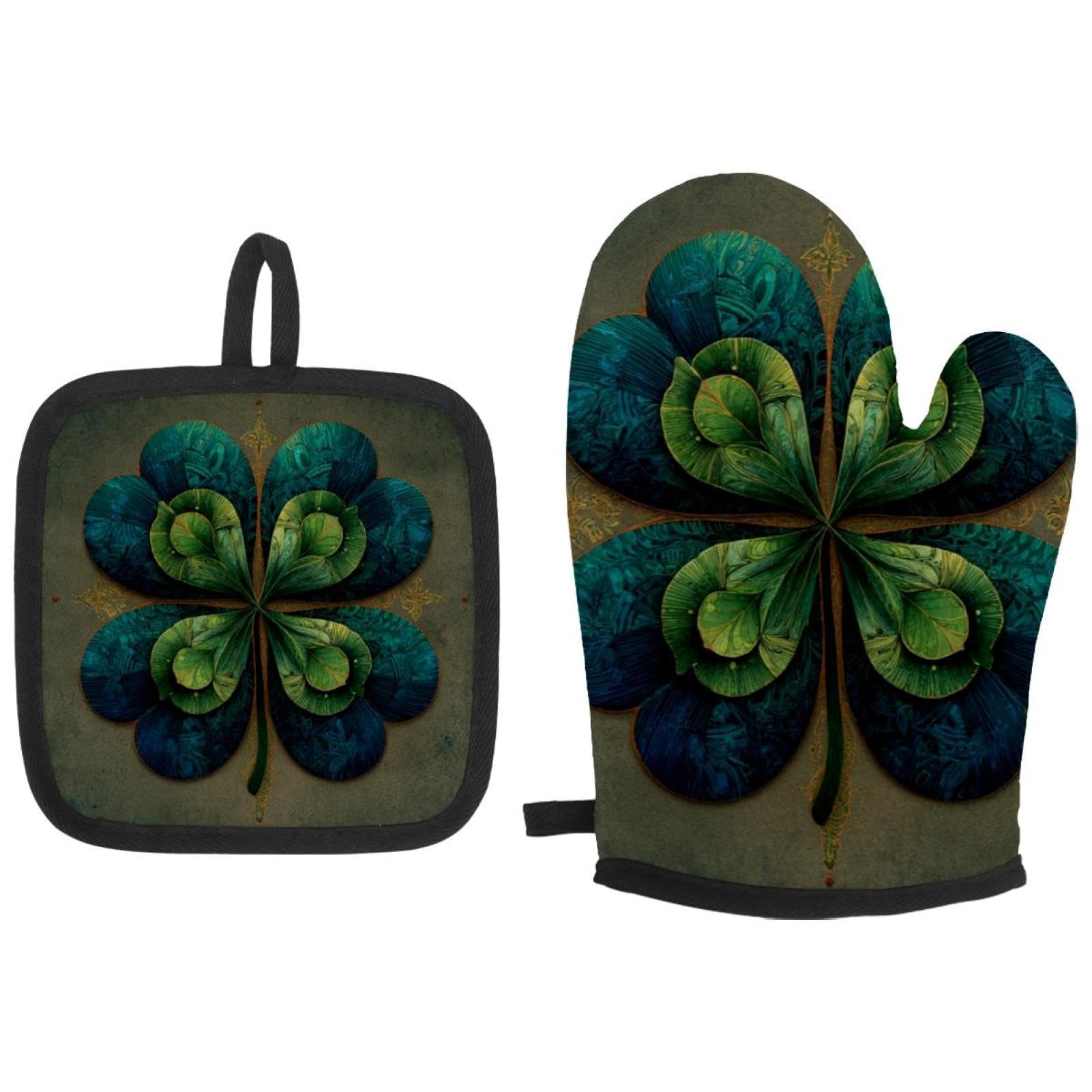 Gants de cuisine trèfle Saint-Patrick pour réussir toutes vos grillades