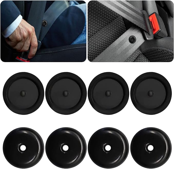 4 Sets Seat Belt Stop Buttons,Anti slip SeatBelt Stopper Clips Snap