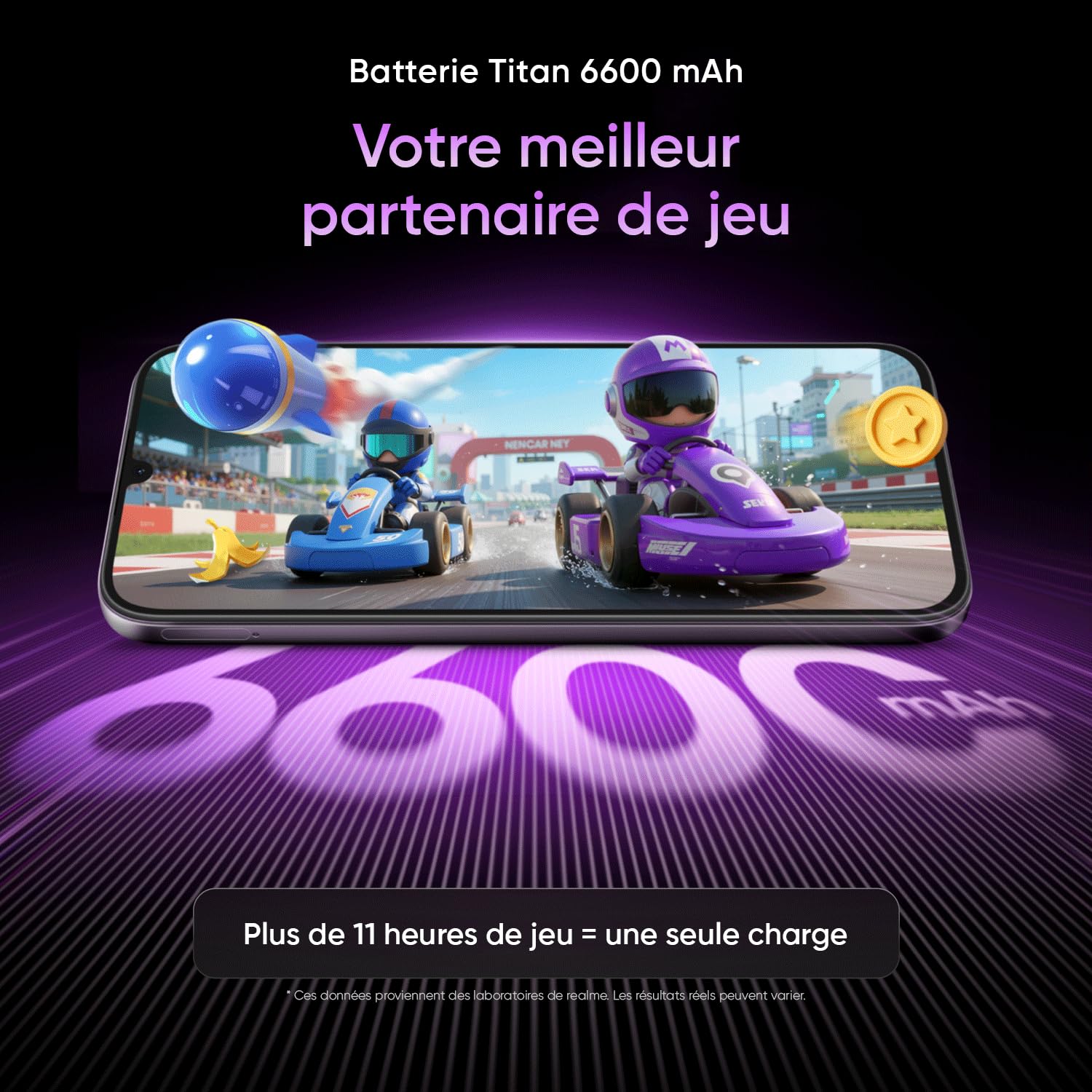realme P4 Lite Smartphone, 4+256 GB, Batterie Titan 6600mAh, Écran 6.8" 120Hz, Jusqu’à 12 Go RAM Dynamique, Protection ArmorShell, Longue Autonomie Charge Rapide Téléphone, Gris