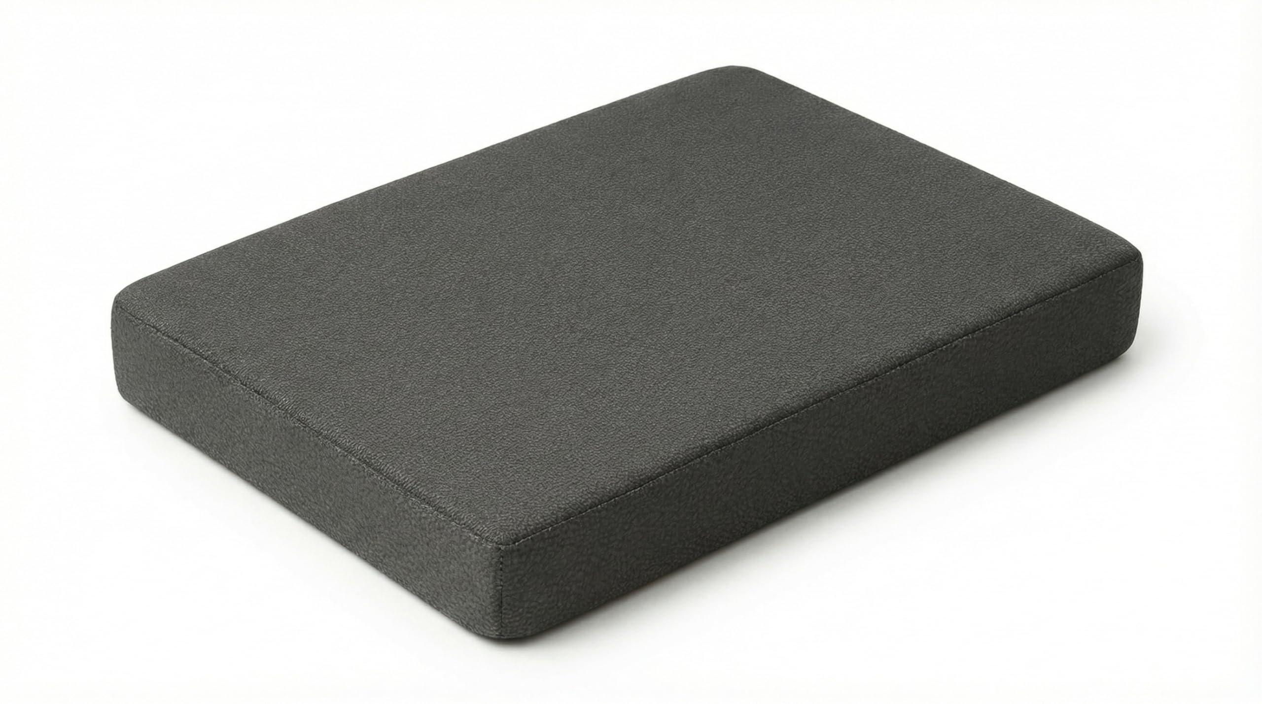 Memory Foam Pilates Head Cushion 2"/5cm – Yoga Head Pad & Balance Block for Neck & Cervical Alignment, Knee Support, Floor Exercises, Fitness & Physiotherapy – Washable Cover 30x20cm (Charcoal)