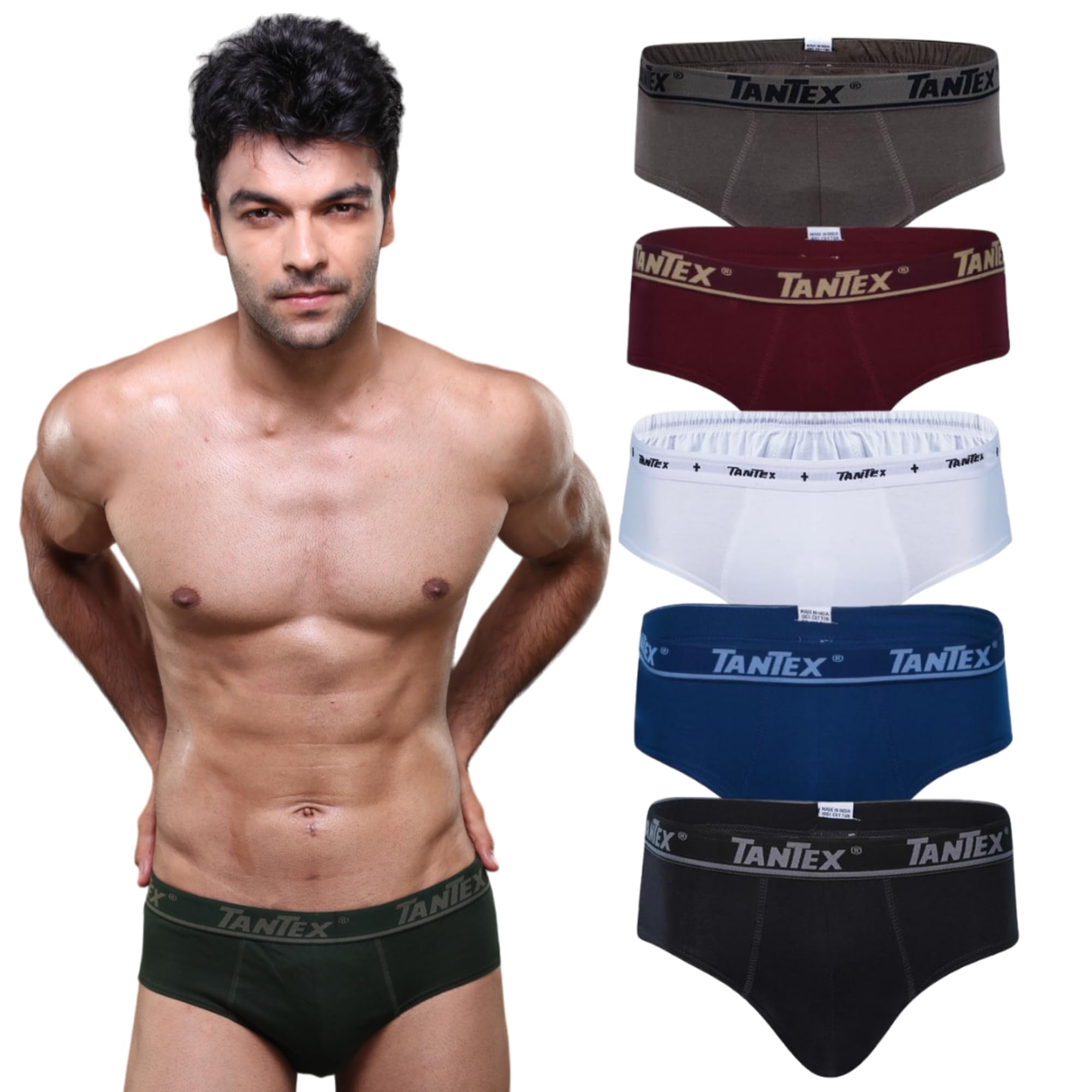 tantex Men's Super Cotton Rib Solid Boxer Brief with Ultrasoft Waistband-picture-37