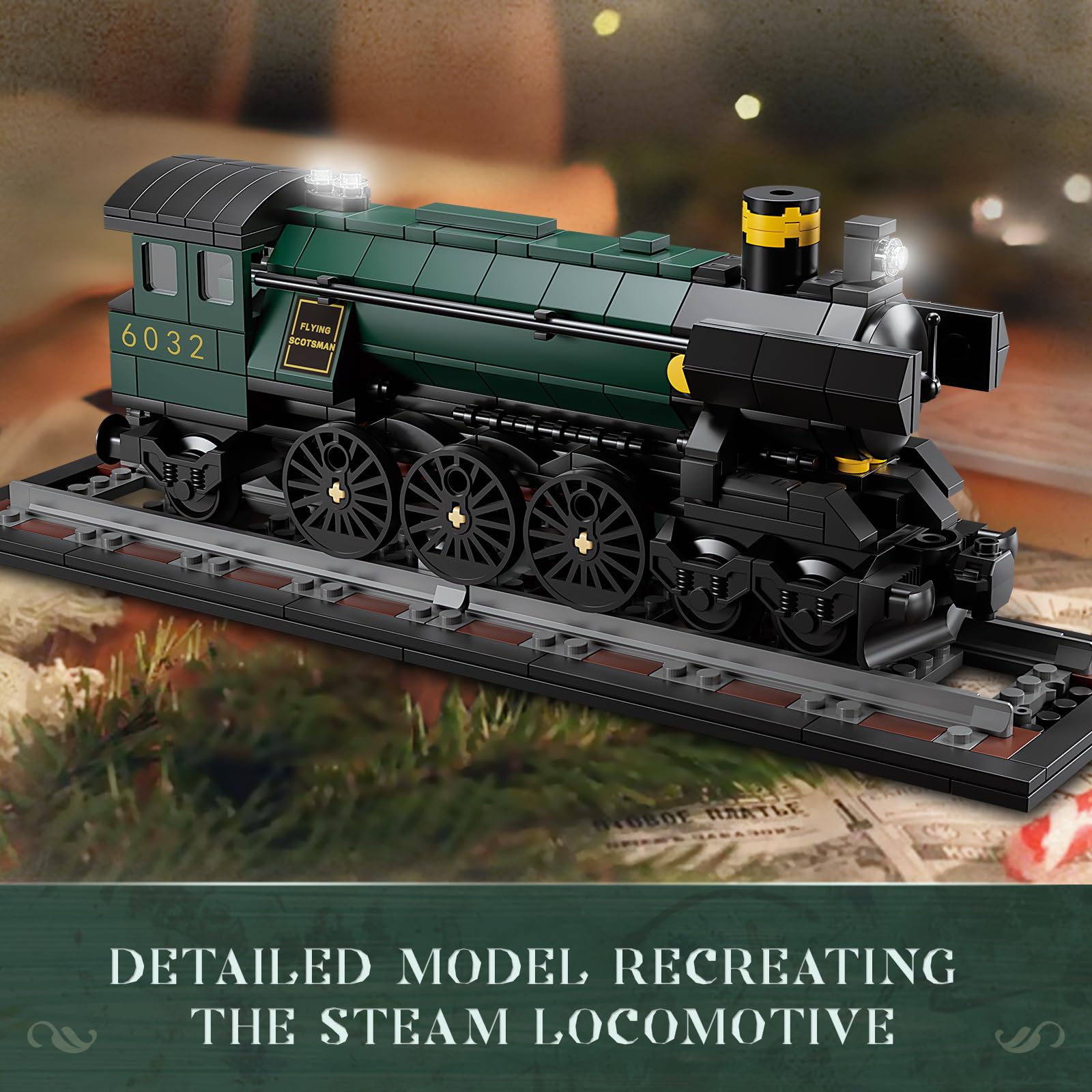 Kazi Flying Scotsman Locomotive Building Toy Sets Gifts To Train