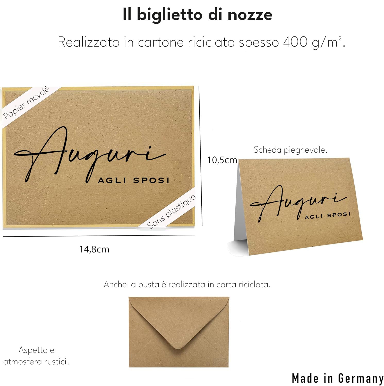 Regali di nozze per gli sposi Confezione regalo in denaro con biglietto