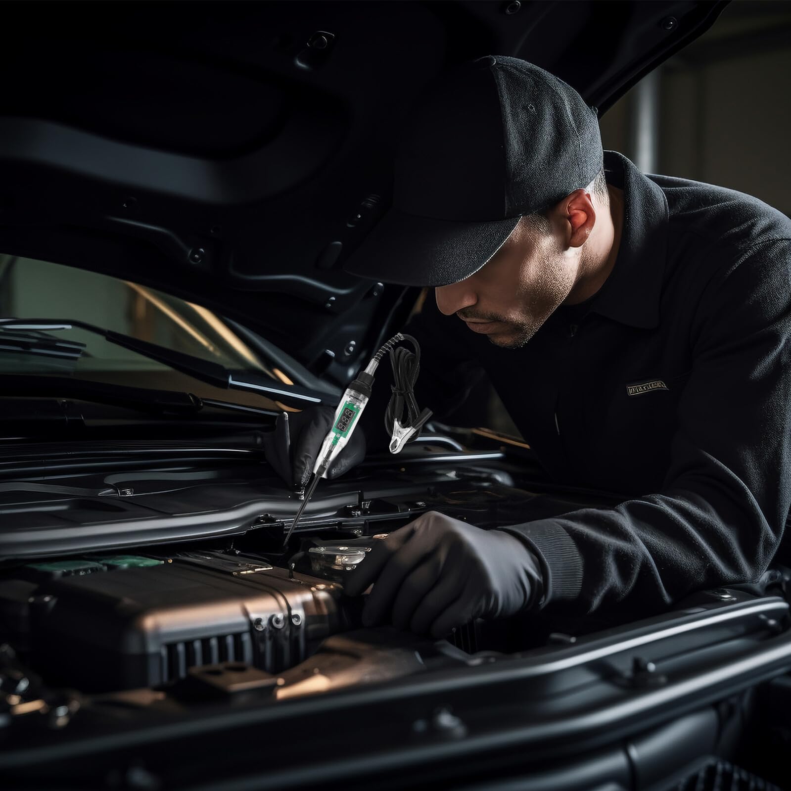 2 Szt. Wielofunkcyjny Tester Napięcia Samochodowego z Diodą LED Cyfrowa Próbówka Do Testowania Obwodów i Instalacji Samochodach Motocyklach Oraz Pojazdach Użytkowych