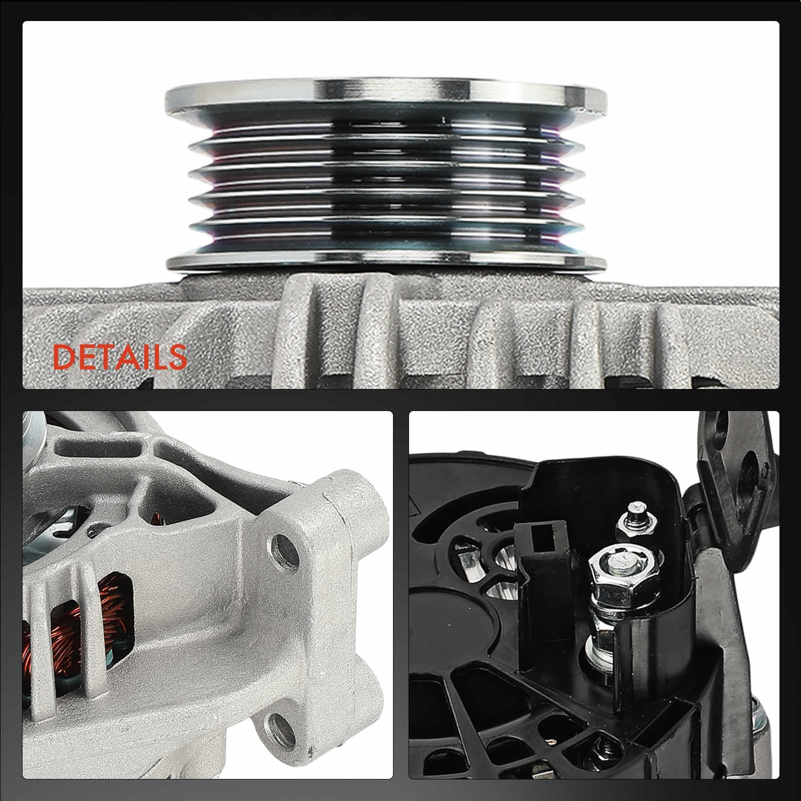 Frankberg Generatore Alternatore Benzina Compatibile con 500 312 1.2L KA RU8 1.2L Punto Evo 199 1.2L 169 1.2L 169 1.1L Replace# 102211-8450