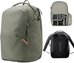 PGYTECH OneGo Lite 22L Camera Backpack Water-Resistant DSLR/Mirrorless Bag for Sony/Canon/Fujifilm, Drone Backpack, Tripod Mount Travel & Weekend Photography Pack for 16" Laptop (Forest)