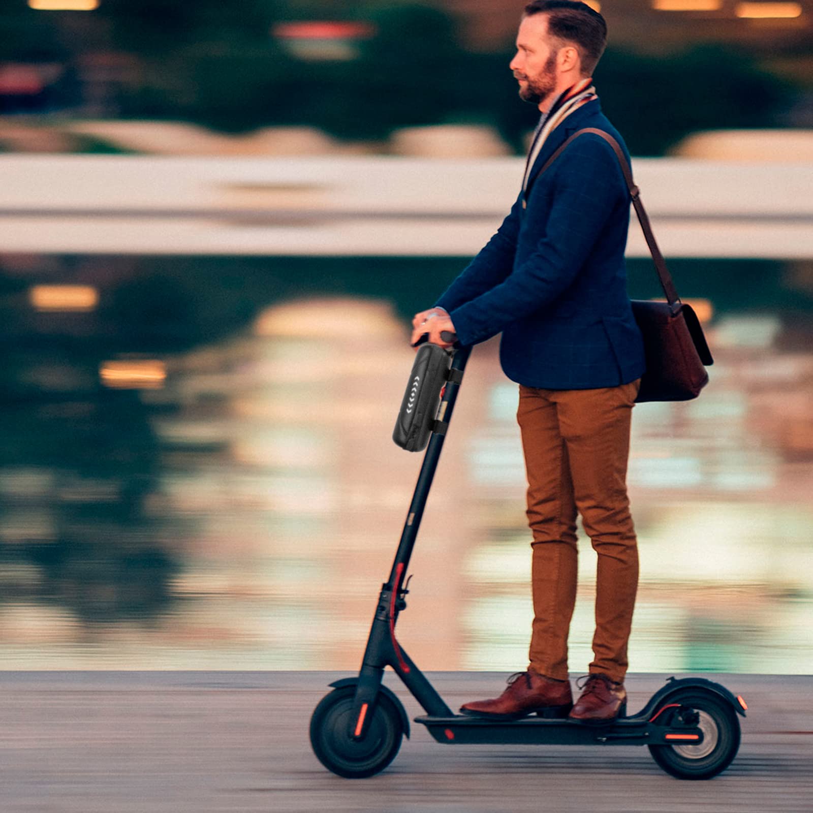 Bolsa para Scooter, Accesorios para Transportar Cargadores, Herramientas de reparación y Equipo de Ciclismo, Bolsa de Manillar, Bolsa Universal para Scooter eléctrico, Plegable, Bicicletas de