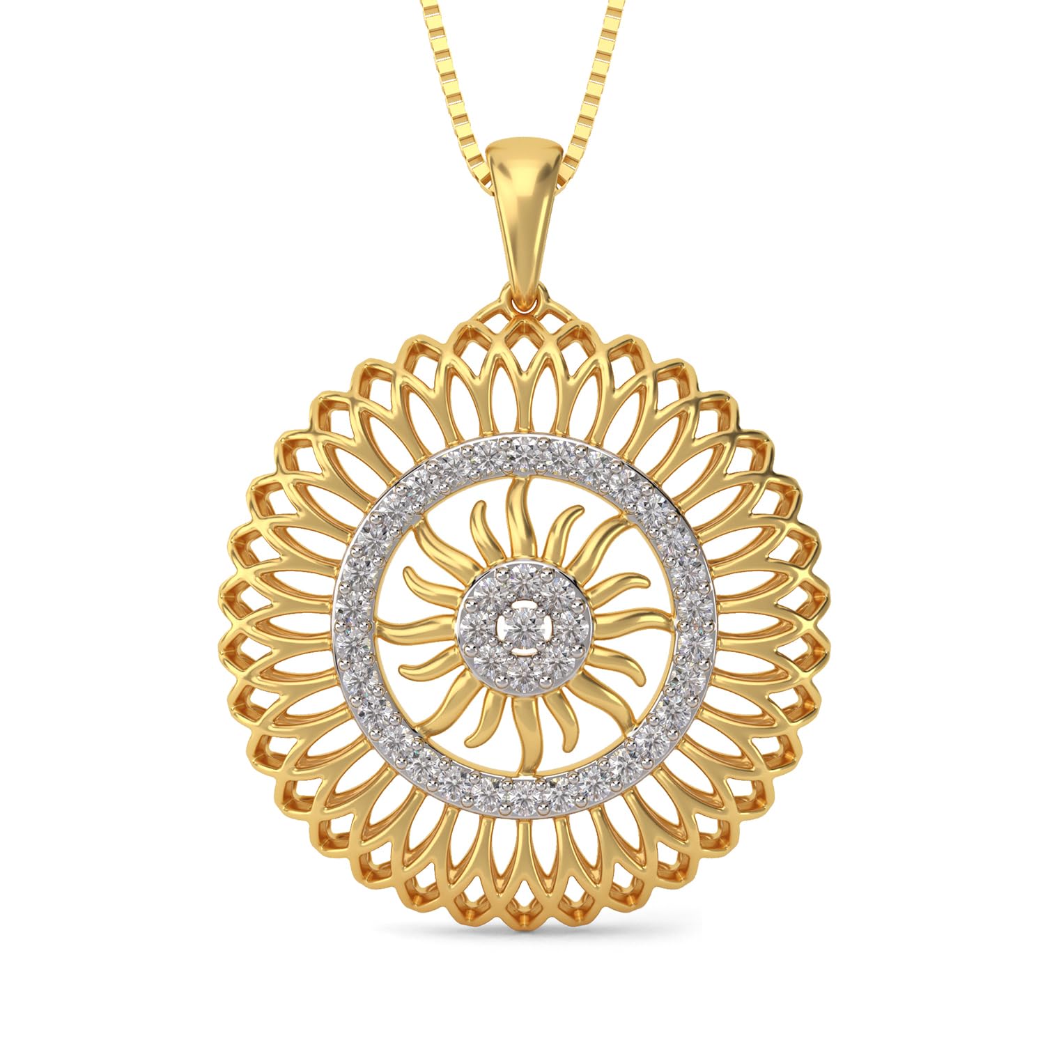 Pride Diamond Collection 18K Yellow Gold and Diamond Pendant-image-40
