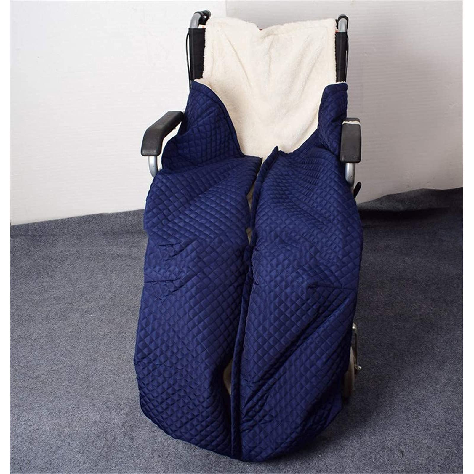 Manta para Silla de Ruedas con Cremallera, Forrada de Cachemira e Impermeable, Universal para sillas de Ruedas manuales y eléctricas, Lavable a máquina, Talla para Adultos.