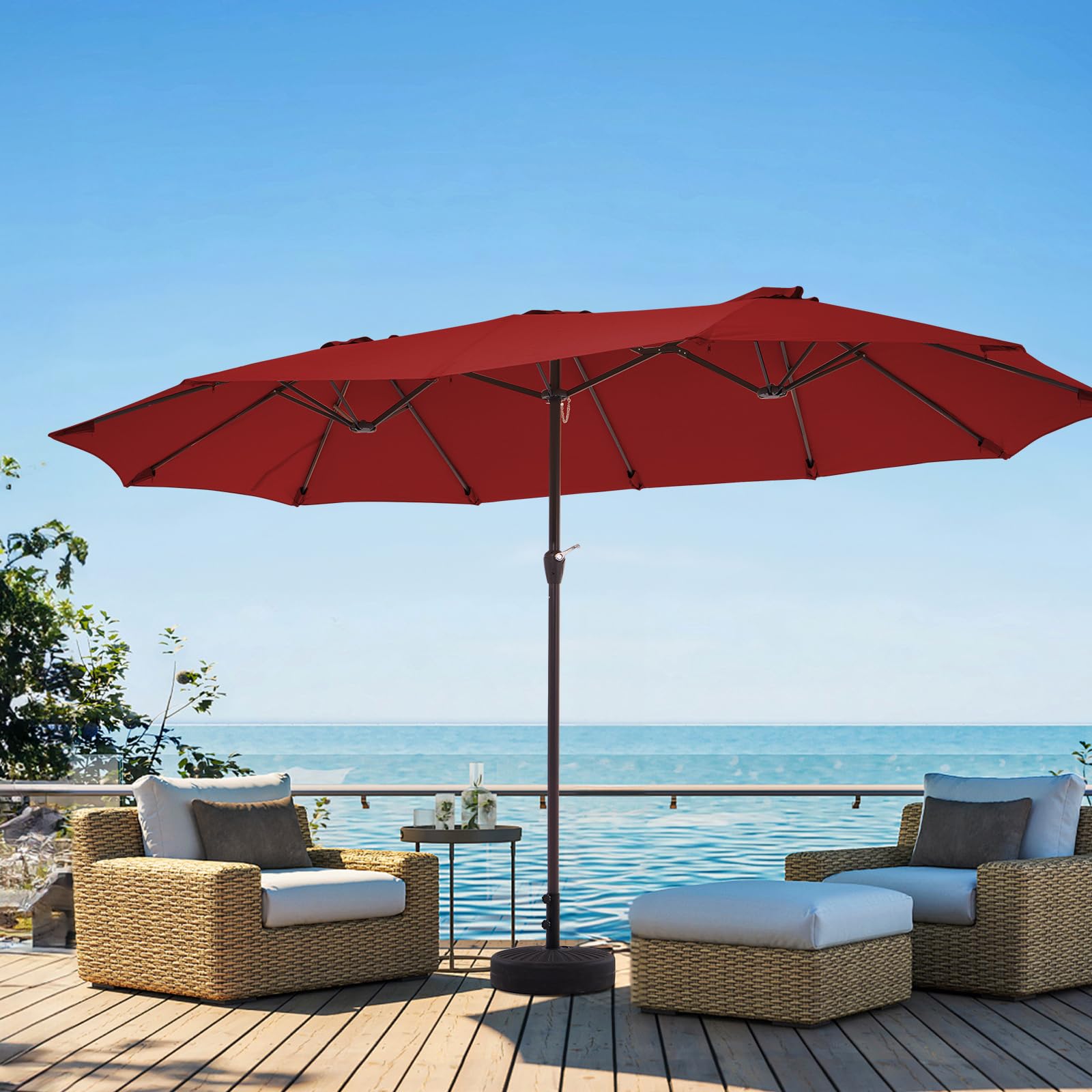 castlecreek patio umbrella Half Round Umbrella, Outdoor, Garden, Deck, Balcony Shade 8 Feet Hunter Green : Patio, Lawn & Garden So decorate it with the attractive CASTLECREEK Two-Tone 9' Outdoor Patio