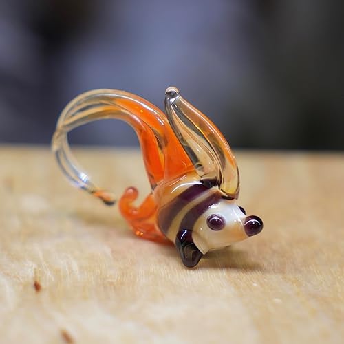 Miniatura 5 de 1 Orange Glass Fish Figurine Hand-Blown Murano-Style Miniature Collectible Fish Ornament for Dollhouse, Shelf & Desk