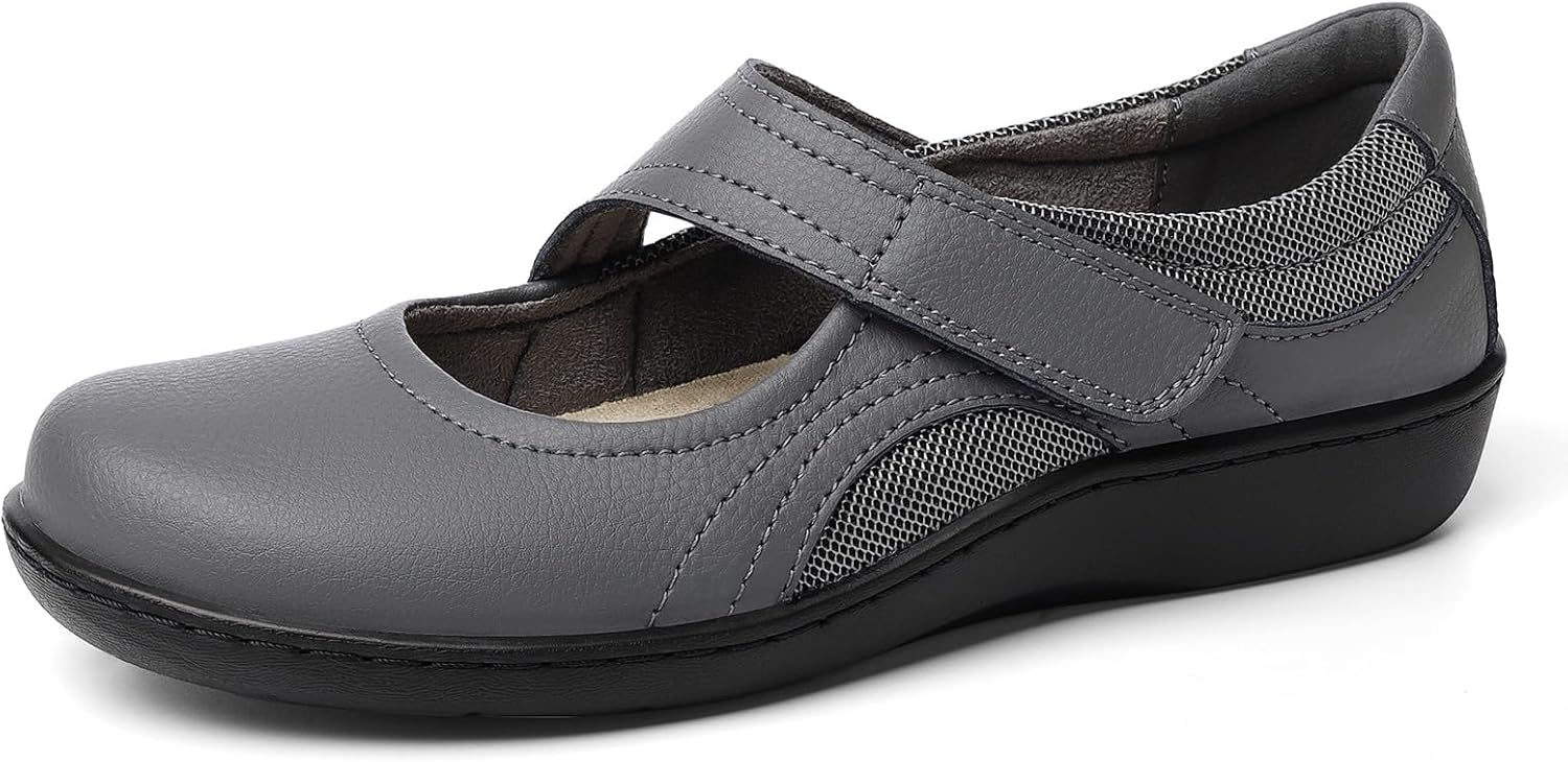 Women's Classic Comfort Mary Jane Flats Fashion Casual Dress Shoes Cute Closed Toe Slip On Lightweight Breathable Walking Shoes - Image 3