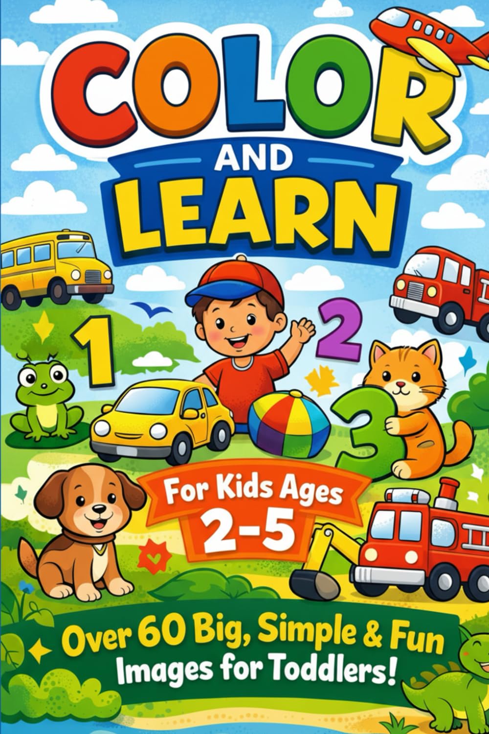 Color and Learn: Over 60 Big, Simple & Fun Images for Toddlers!