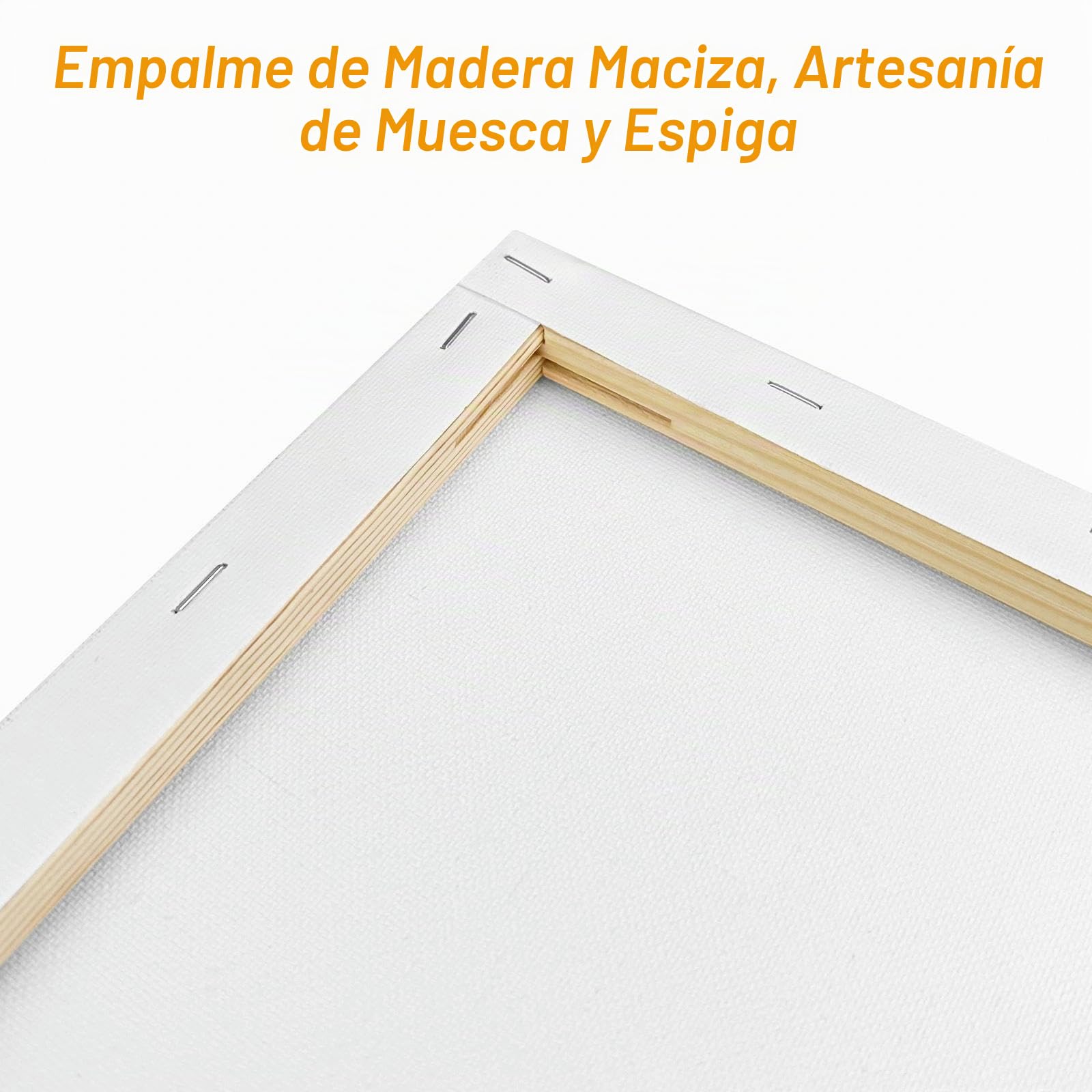 Chiluxendo Juego de 2 Lienzos para Pintar con Marco, Lienzos, Lienzo Algodón Sin Ácidos, Canvas para Pintar Óleo, Acrílico, Gouache, Acuarela(Blanco, 50cm × 70cm)