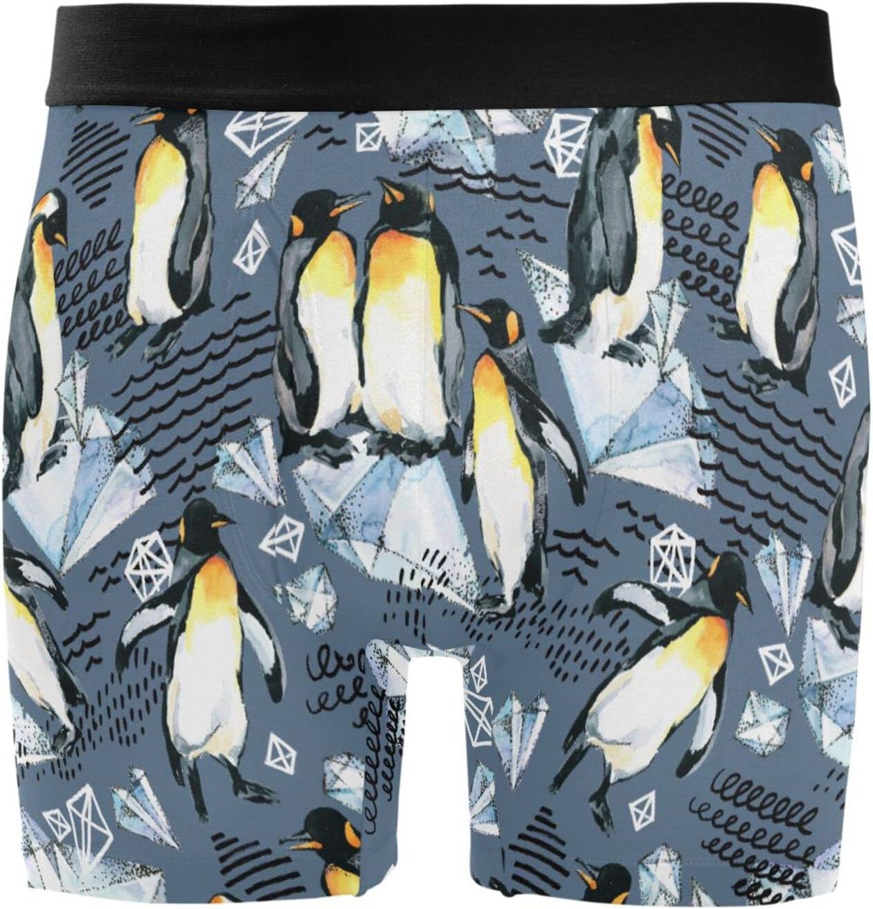 JHKKUMen's Boxer Briefs Soft Comfort Breathable 4 Inch Inseam Underwear with Fly