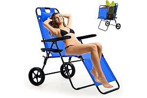 Naizea Beach Cart Chair: 2-in-1 Beach Chair and Cart Combo