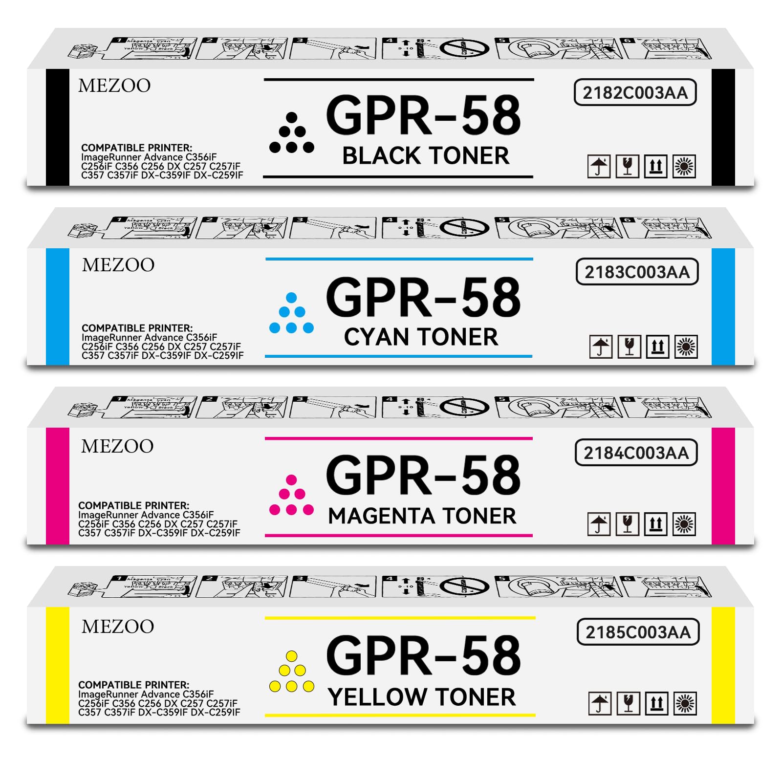 GPR-58 GPR58 Toner Cartridge High Yield Replacement for Canon GPR-58 Toner