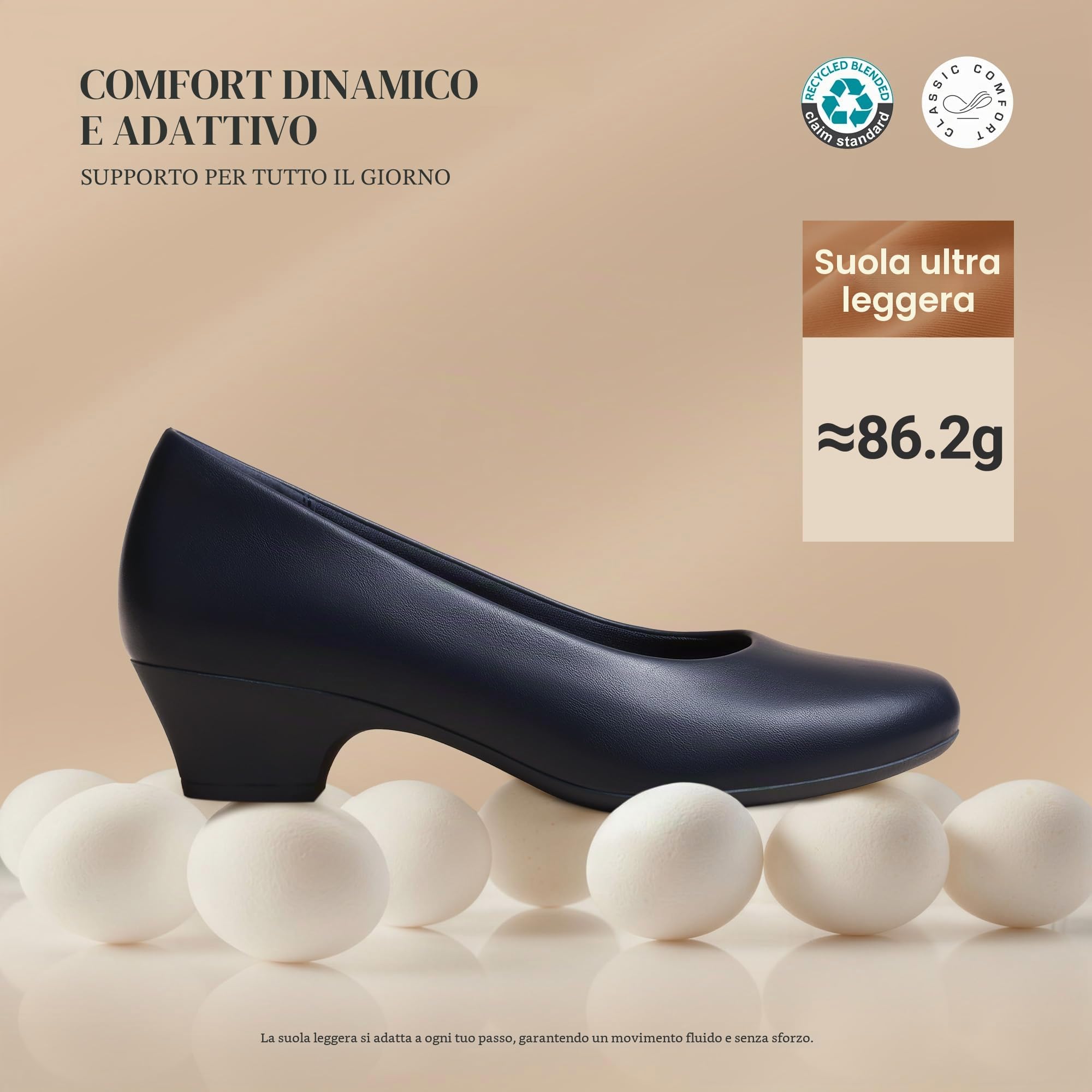 DREAM PAIRS Scarpe Tacco Basso Donna,Marina Militare,39 | Soletta di supporto 3D, tomaia traspirante, tallone imbottito, suola flessibile, eleganti per lavoro.