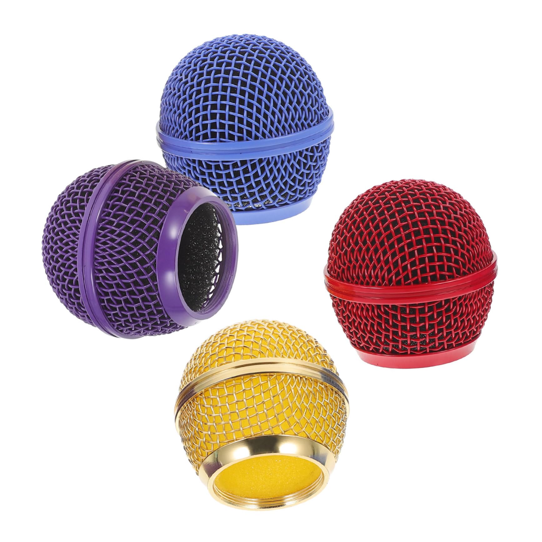 Generic Popfilter Mikrofon Metal 20 Stück Farbige Mikrofongitter Mikrofonteile Metall Mikrofonkopf Mikrofon Metallgitter Mikrofongitter Ersatzmikrofon Metall Ersatzgitter Netz Mikrofongitter