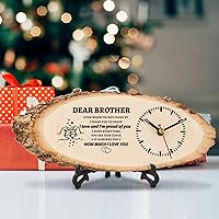 Vista 8 de BeauGift Regalos para hermano, reloj de madera de regalo para hermanos de hermanas, hombres, amigos, regalo de cumpleaños de Navidad para hermanos