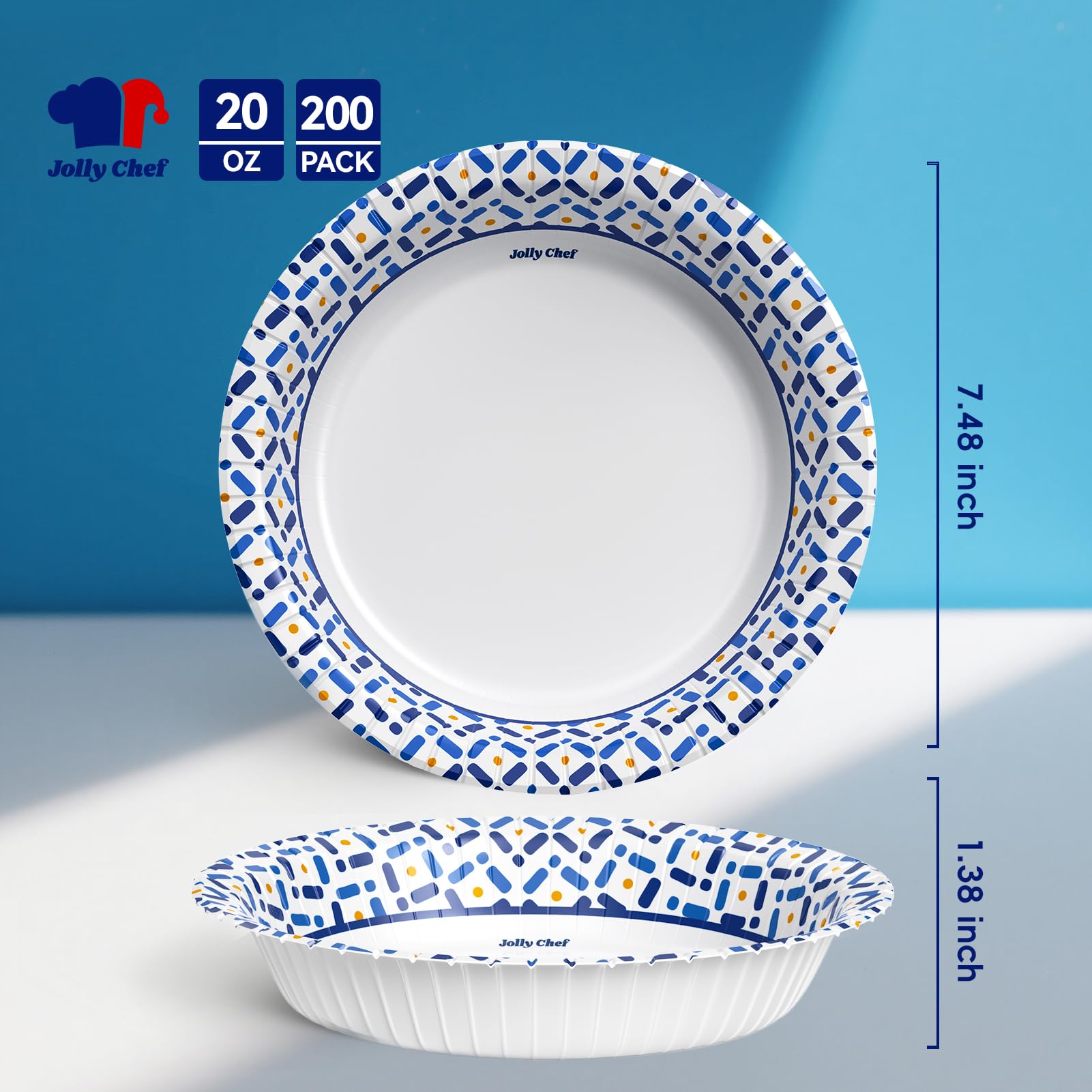 JOLLY CHEF Paper Bowls - 200 Count -3 JOLLY CHEF Paper Bowls - 200 Count -3