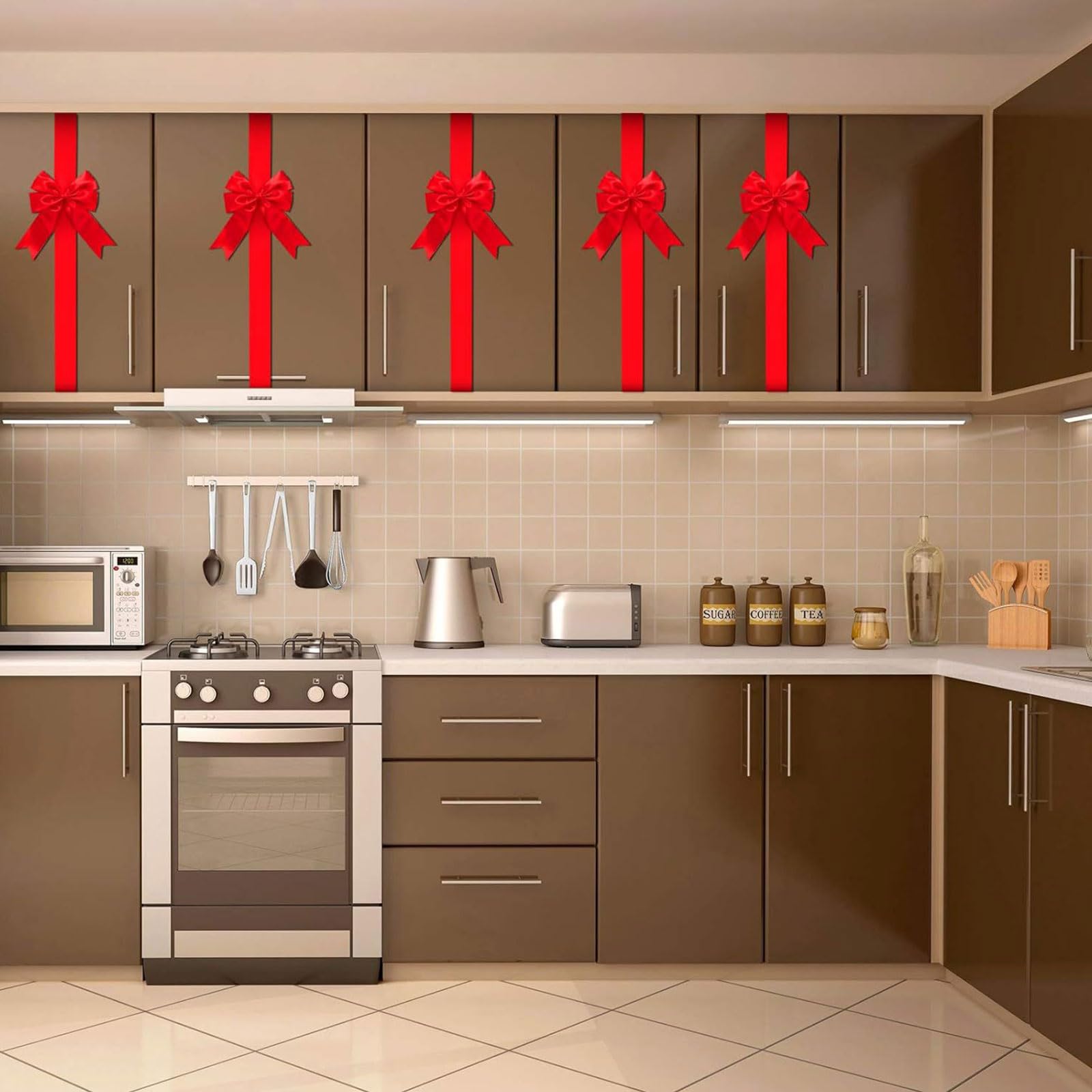 Fiocco Natalizio Grado Commerciale per Decorazioni aziendali, pensili per Porte, Pendenti sospesi, Articoli per Feste, Vacanze in Ufficio