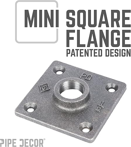 Vista 105 de PIPE DECOR - Codo de salida lateral de 1/2 pulgada, accesorios de hierro maleable negro para tuberías, pezones y accesorios estándar de 1/2 pulgada