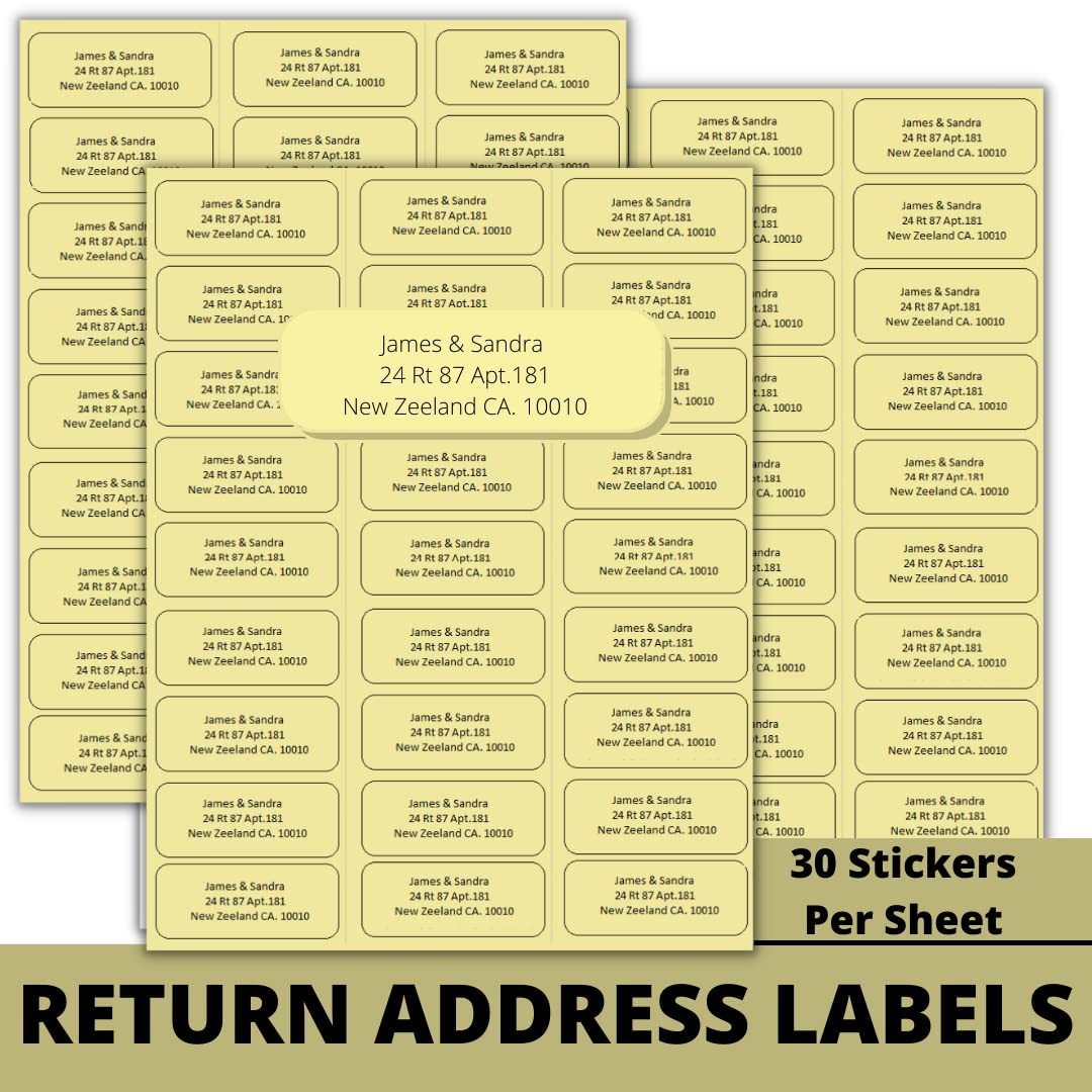 200 Personalised Return Address Label Adhesive Custom Sticker 56x25mm - Foto 8
