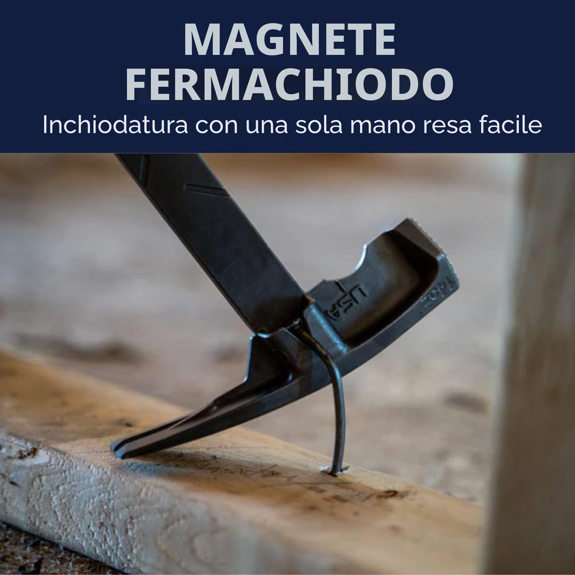 Boss Hammer Martello da falegname in acciaio con collare blu, 4140 in acciaio 4140, squadratura integrata, testa liscia, prodotto negli Stati Uniti, BHBC14STS