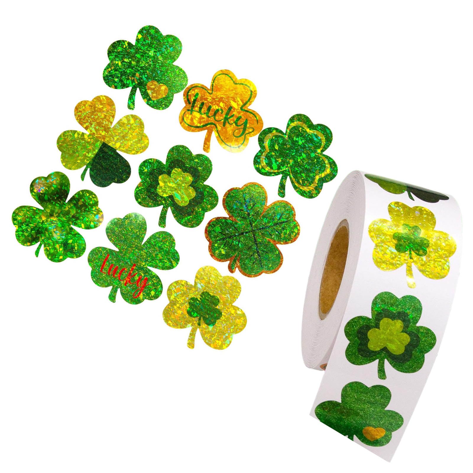 500PCS Patricks Day Glittering Sticker for Scrapbooking Wrapping and Decoration Sticker